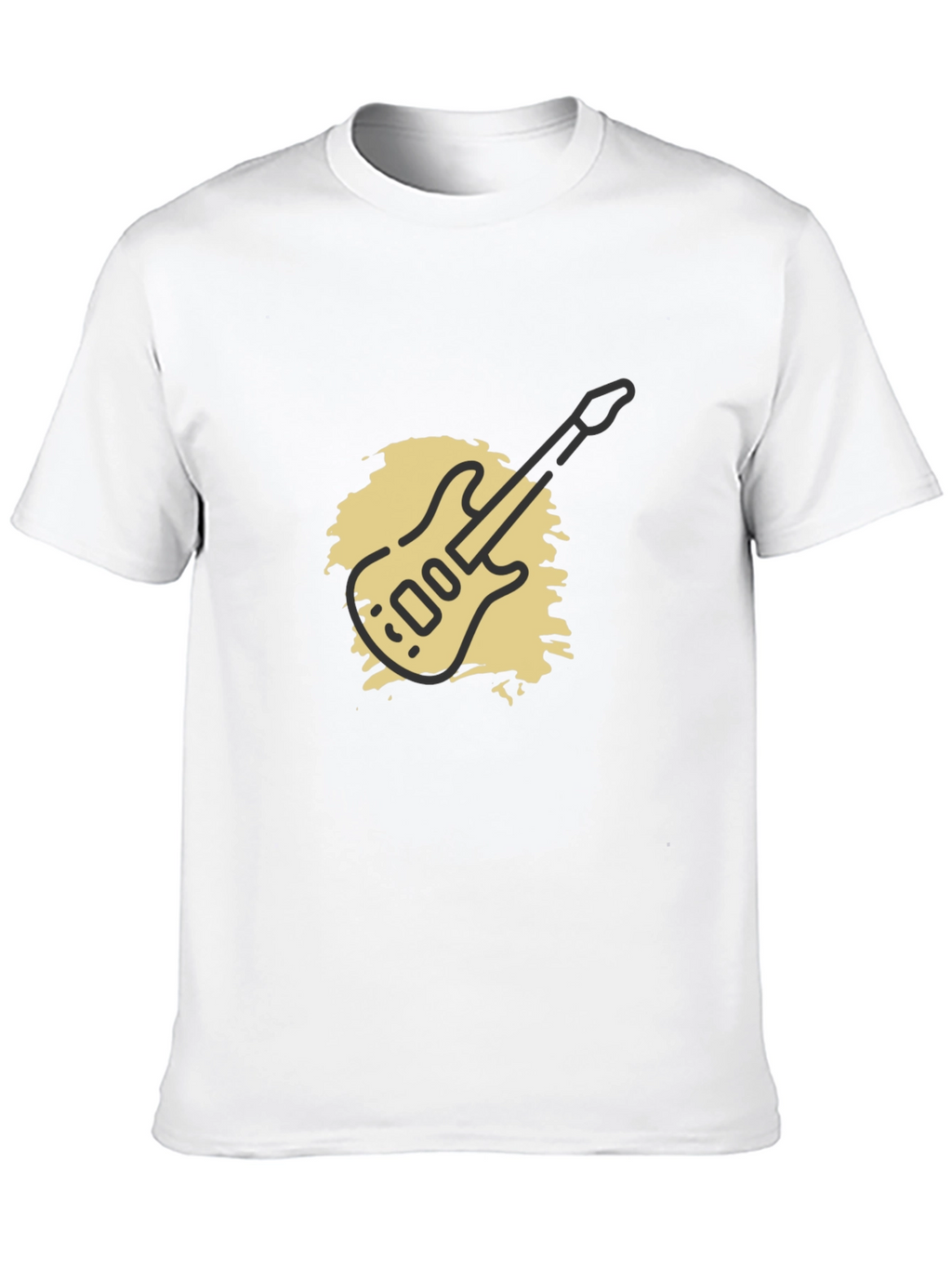 Guitar Graphic Black T-Shirt - Mens