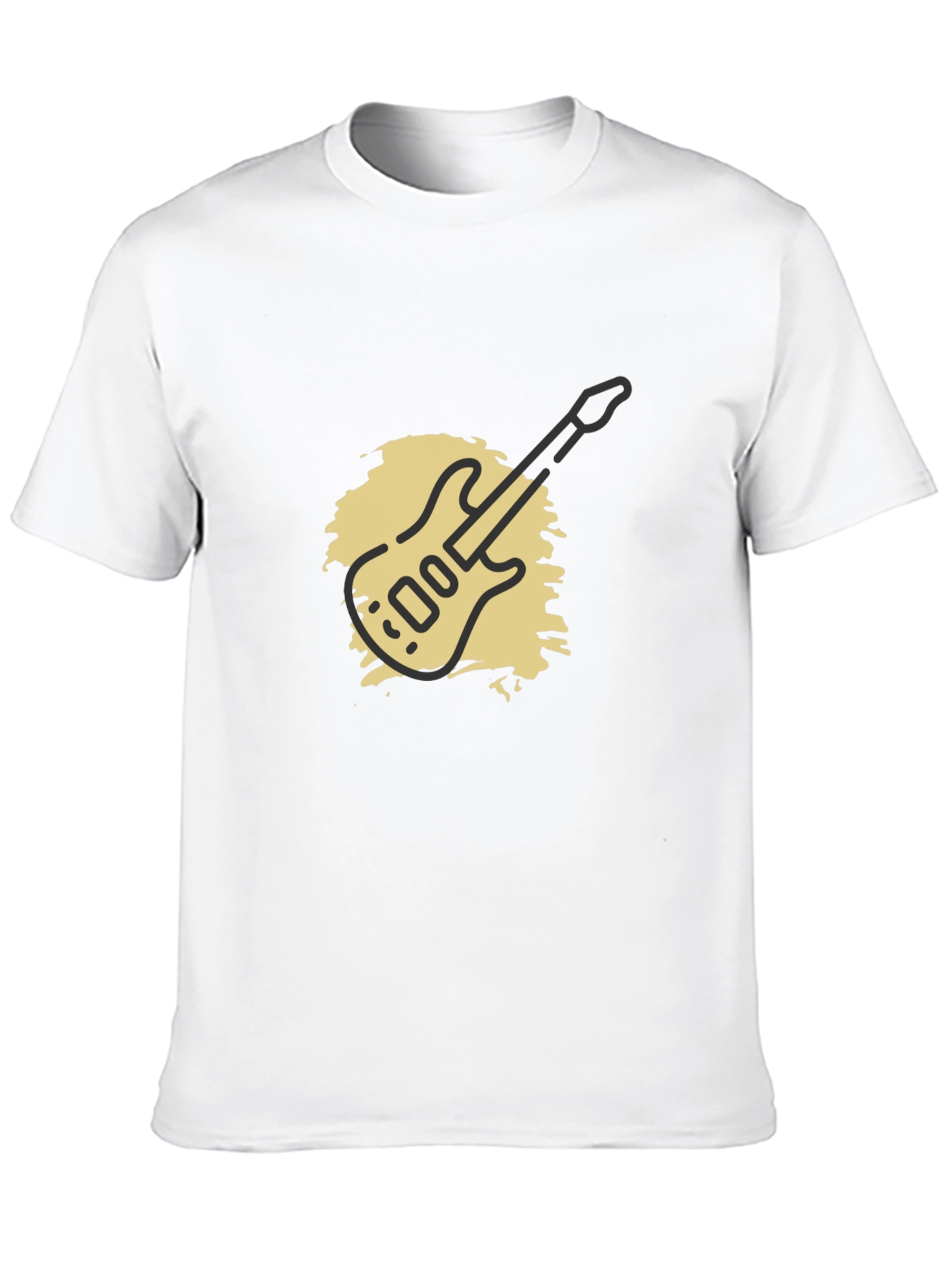 Guitar Graphic Black T-Shirt - Mens