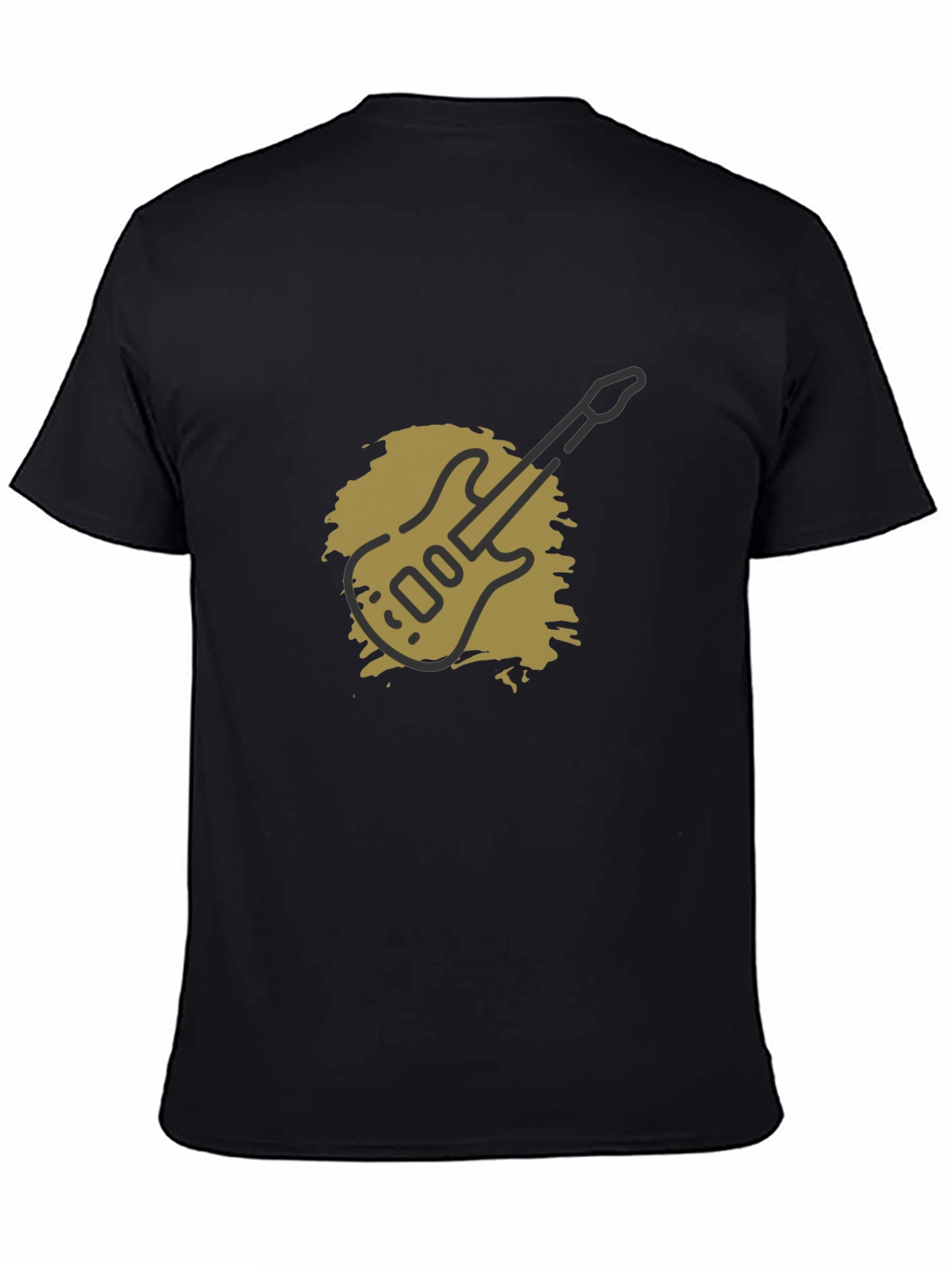 Guitar Graphic Black T-Shirt - Mens