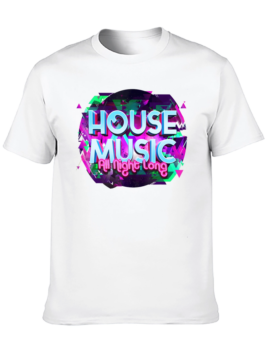 House Music All Night Long Black T-Shirt