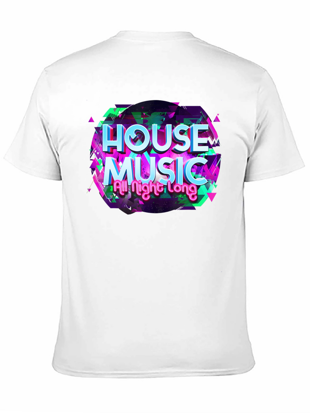 House Music All Night Long Black T-Shirt