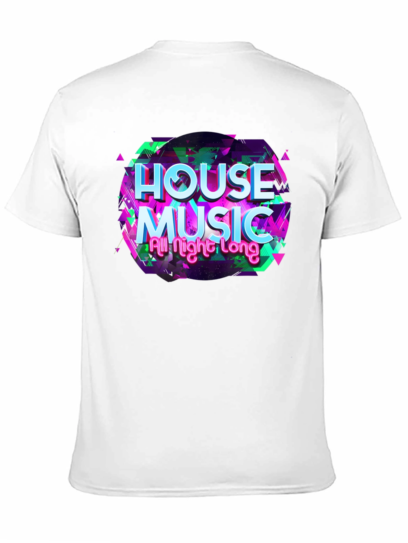 House Music All Night Long Black T-Shirt