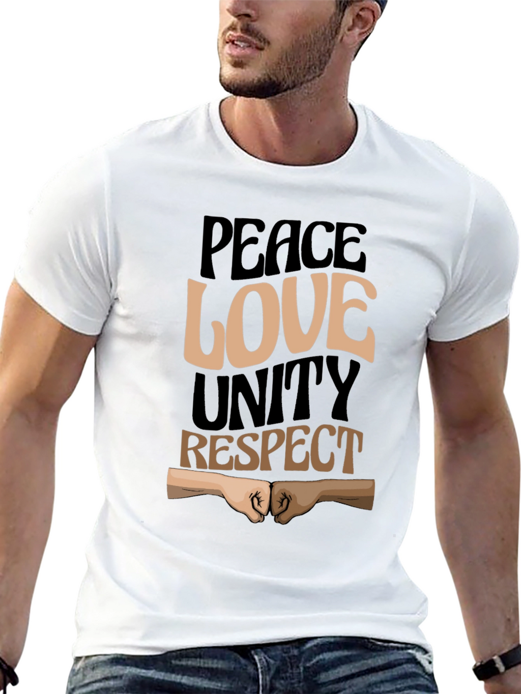 Peace Love Unity Respect Graphic Tee