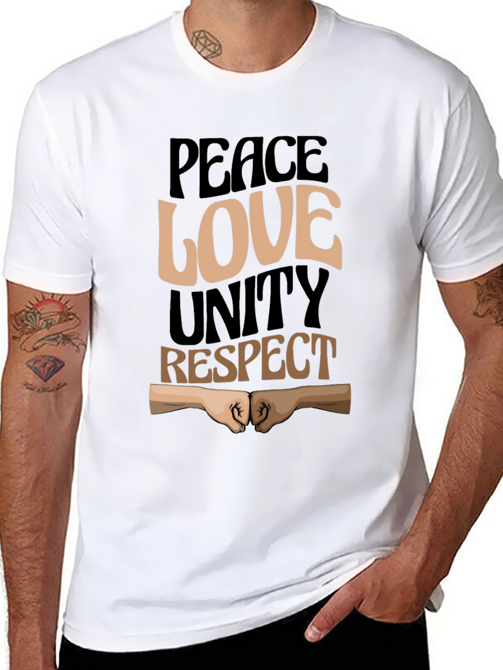 Peace Love Unity Respect Graphic Tee
