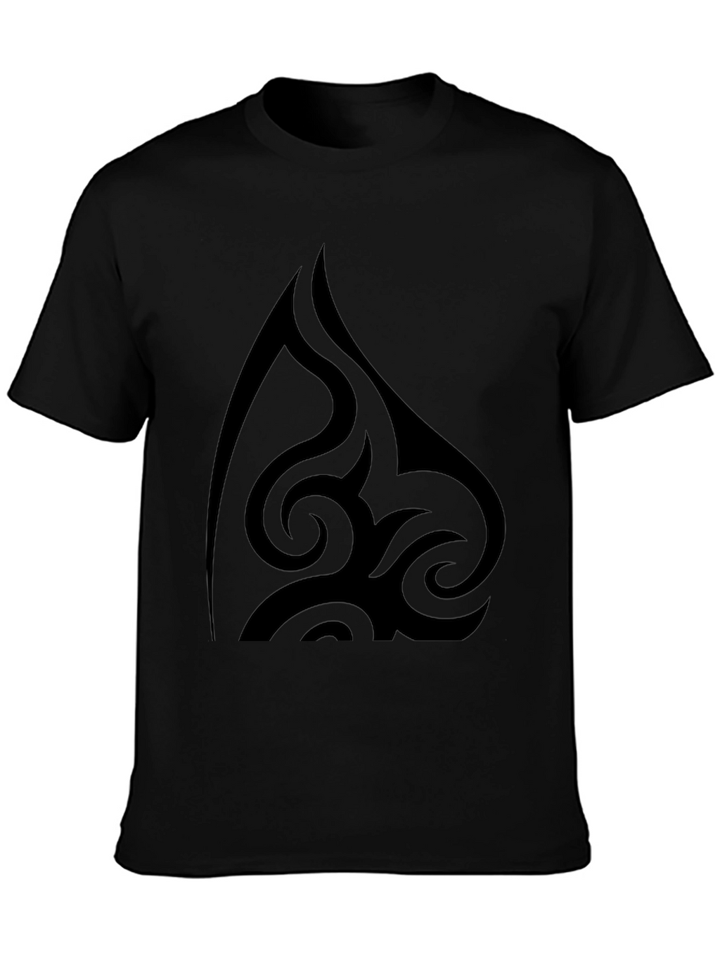 Tribal Design Black T-Shirt