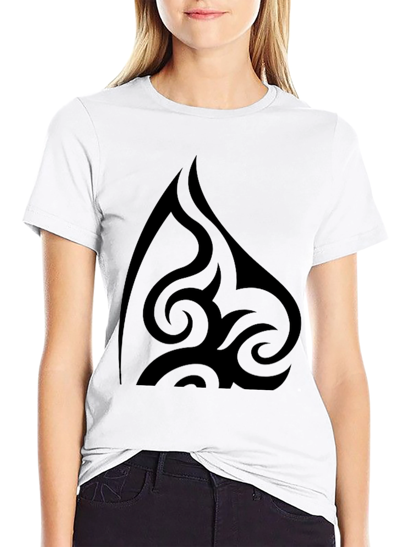 Tribal Design Black T-Shirt