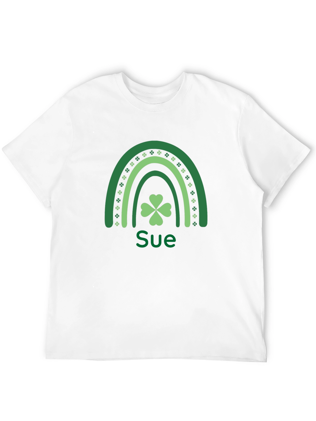 Personalized St. Patricks Day Clover Rainbow T-Shirt