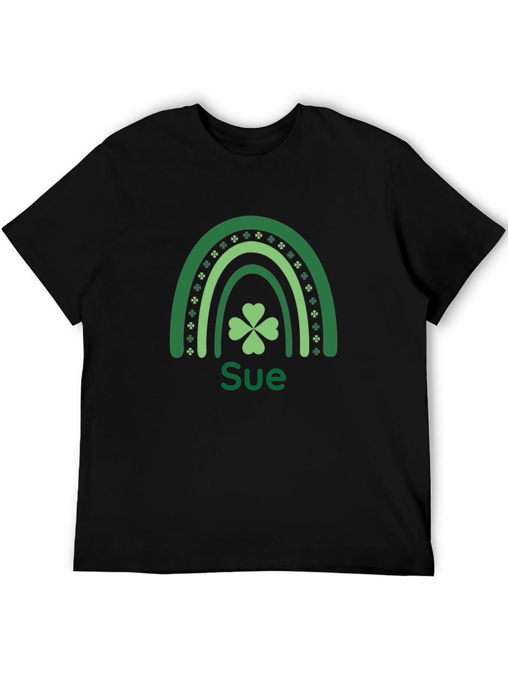 Personalized St. Patricks Day Clover Rainbow T-Shirt