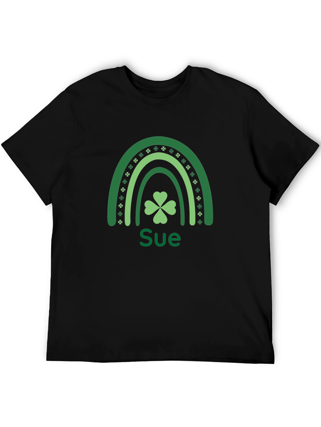 Personalized St. Patricks Day Clover Rainbow T-Shirt
