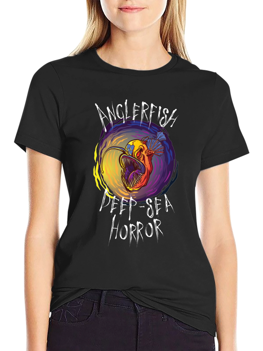 Anglerfish Deep-Sea Horror Graphic Tee