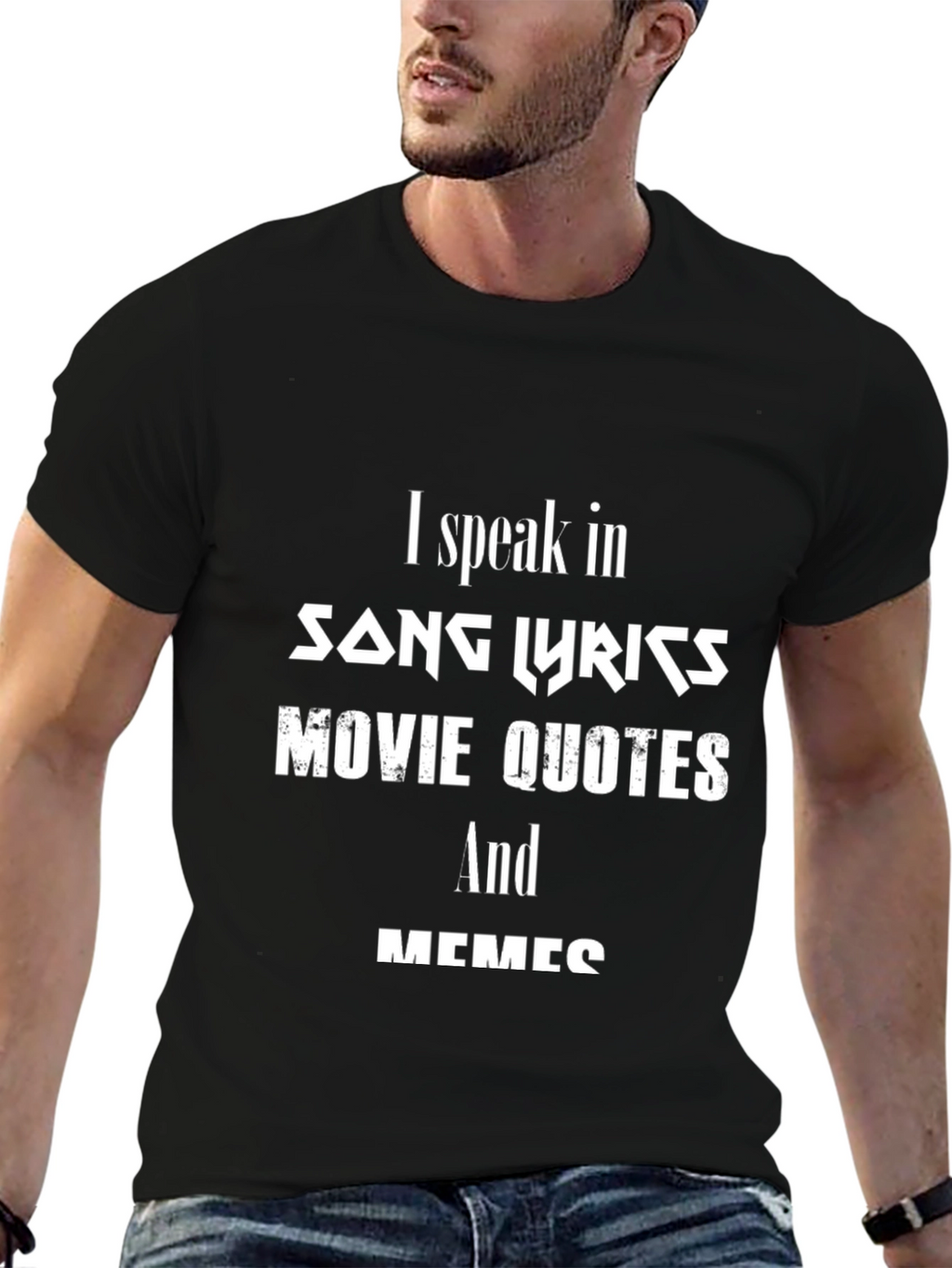 Song Lyrics Movie Quotes Mens Black T-Shirt