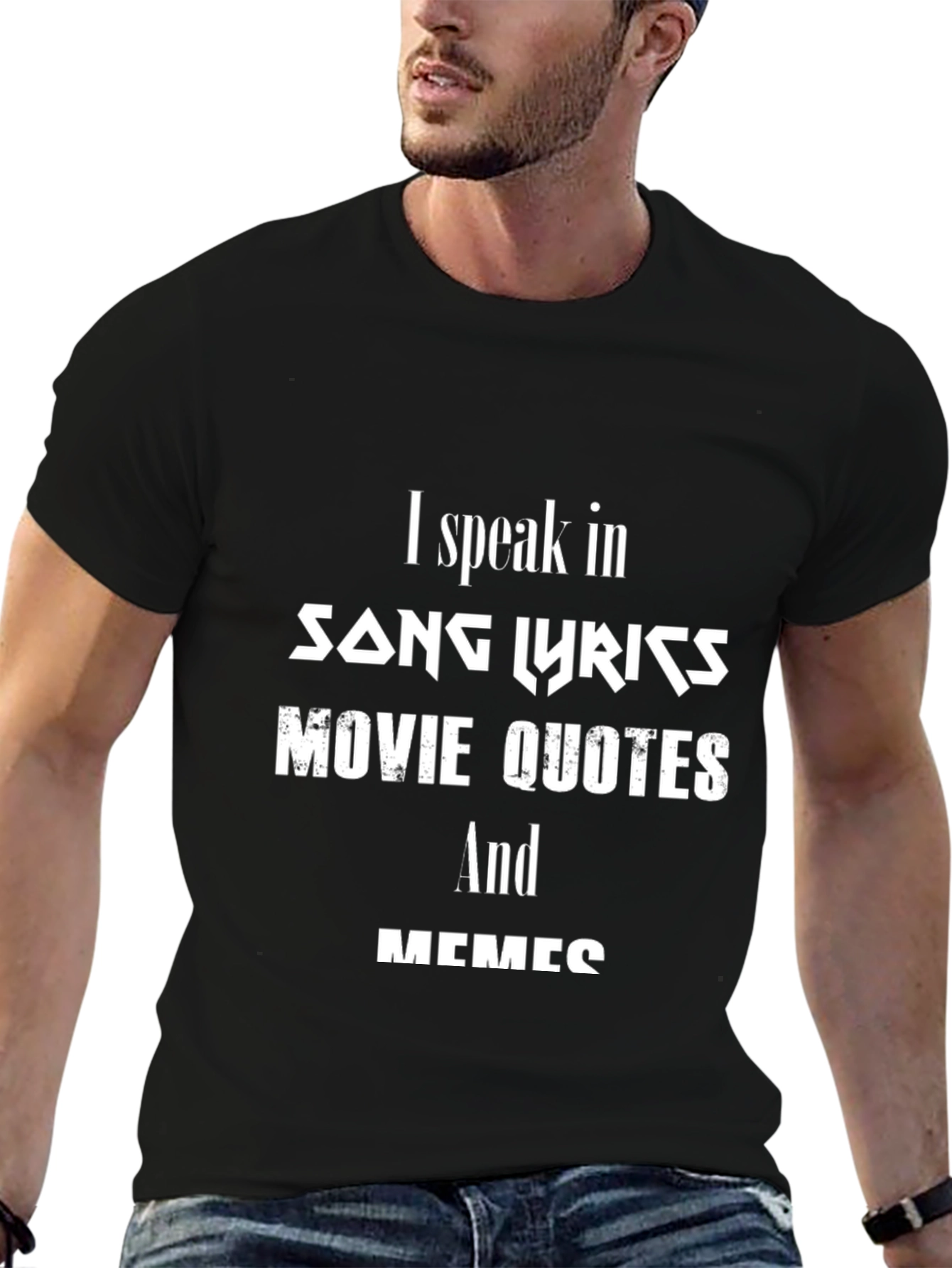 Song Lyrics Movie Quotes Mens Black T-Shirt