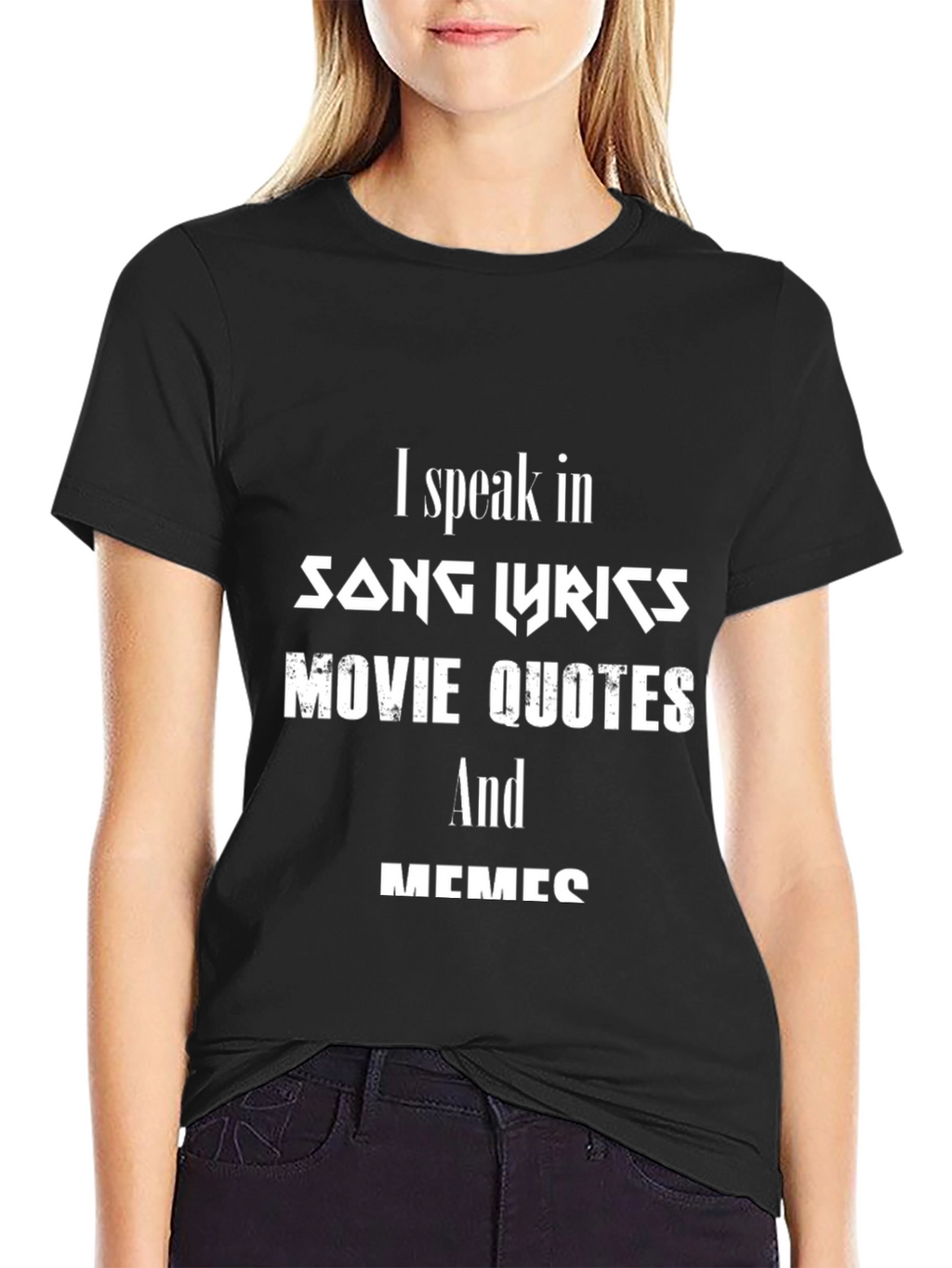 Song Lyrics Movie Quotes Mens Black T-Shirt