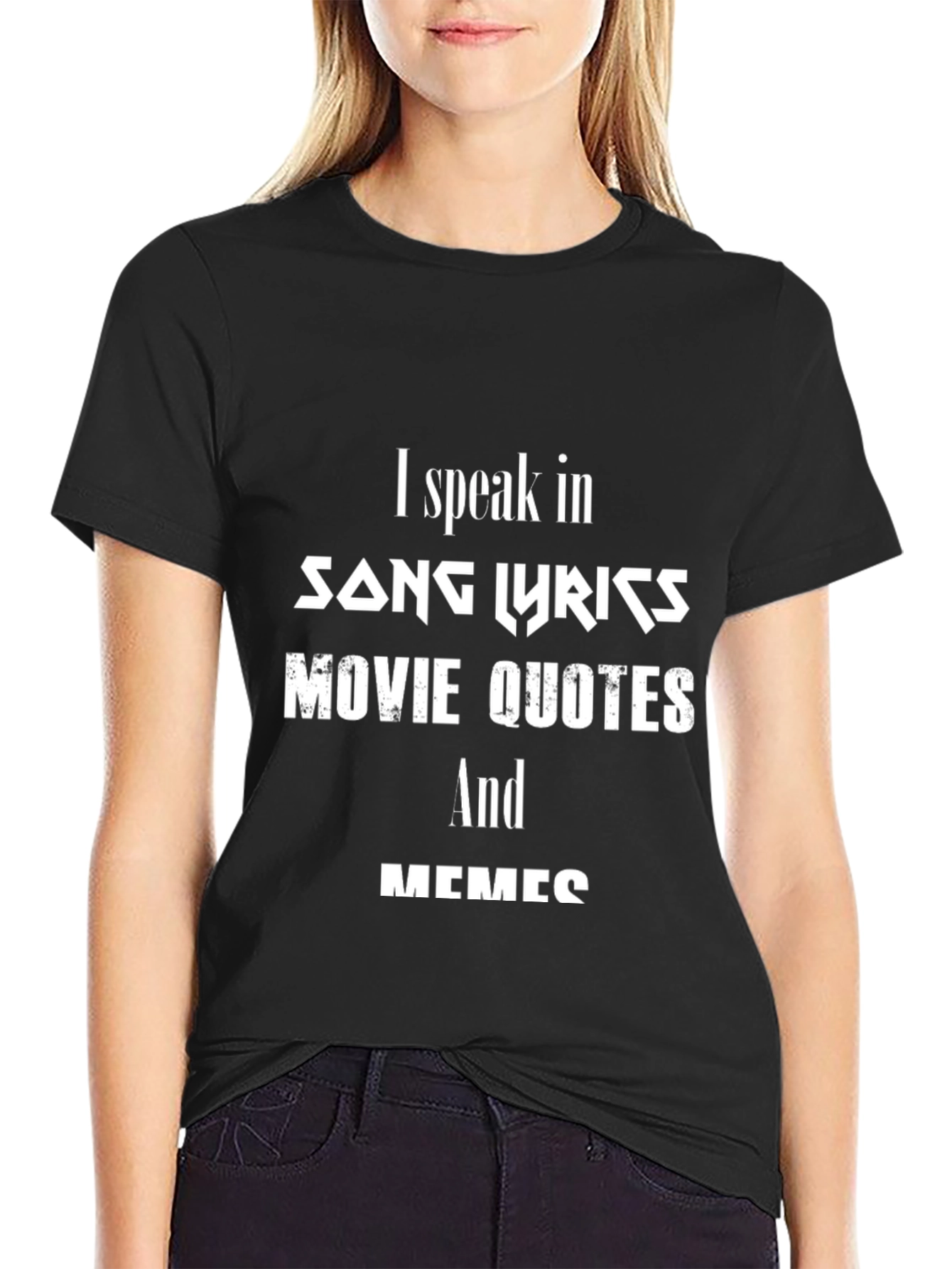 Song Lyrics Movie Quotes Mens Black T-Shirt