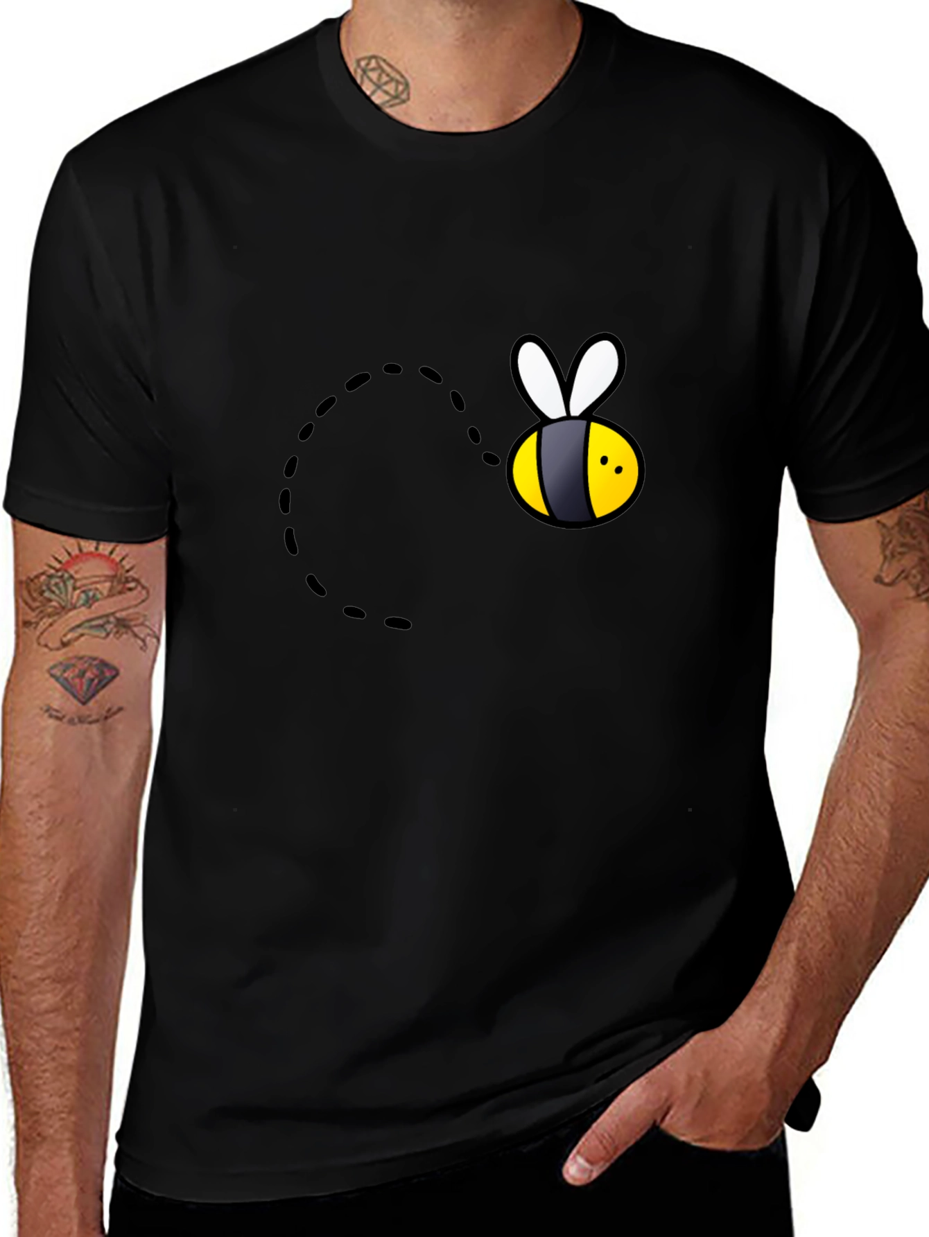 Bee Graphic Black T-Shirt