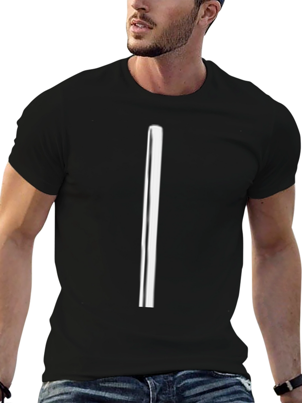 Minimalist Striped Black T-Shirt