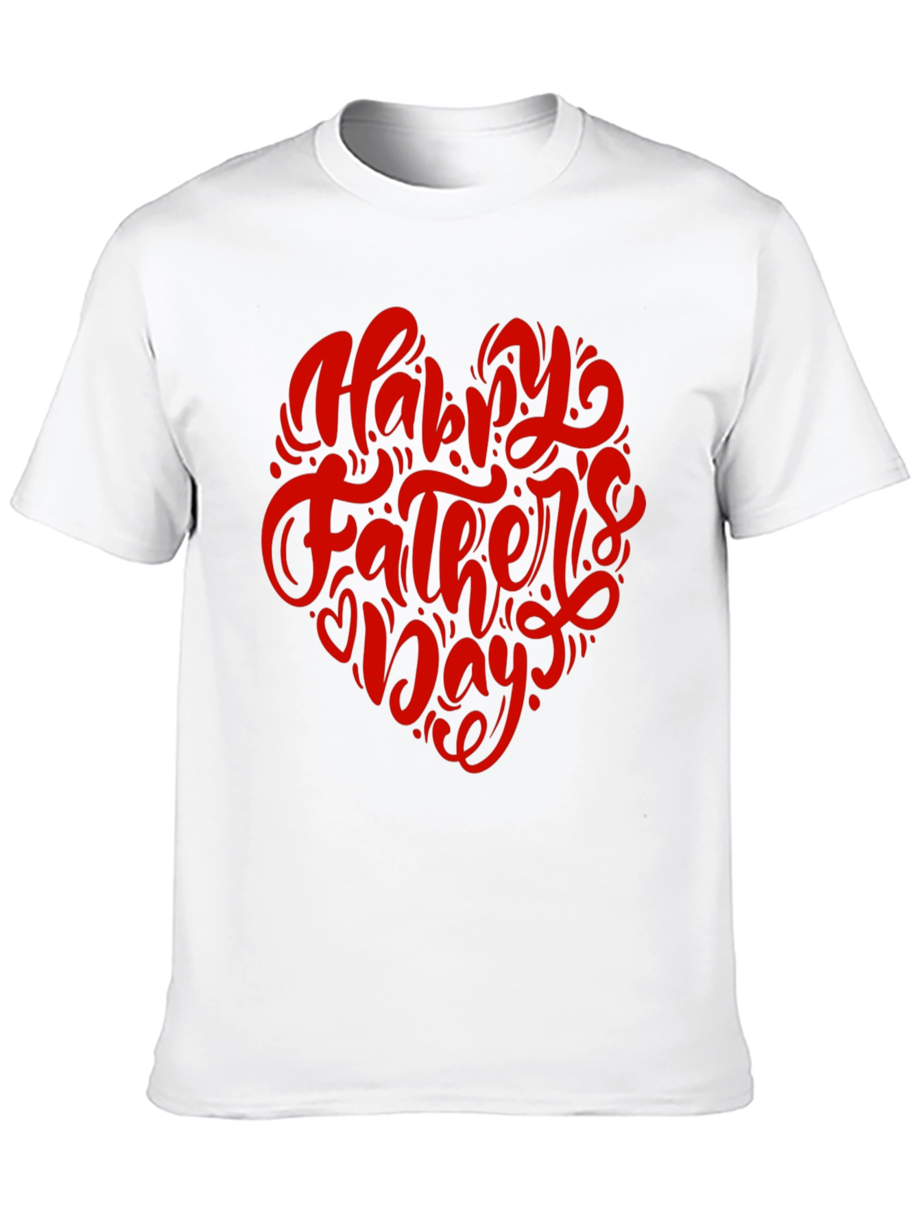 Happy Fathers Day T-Shirt - Heart Design