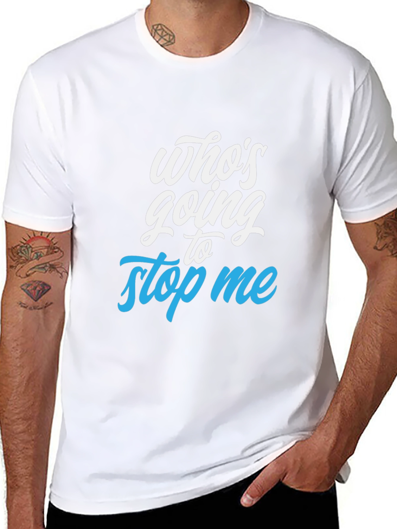 Whos Going to Stop Me Black Graphic Tee