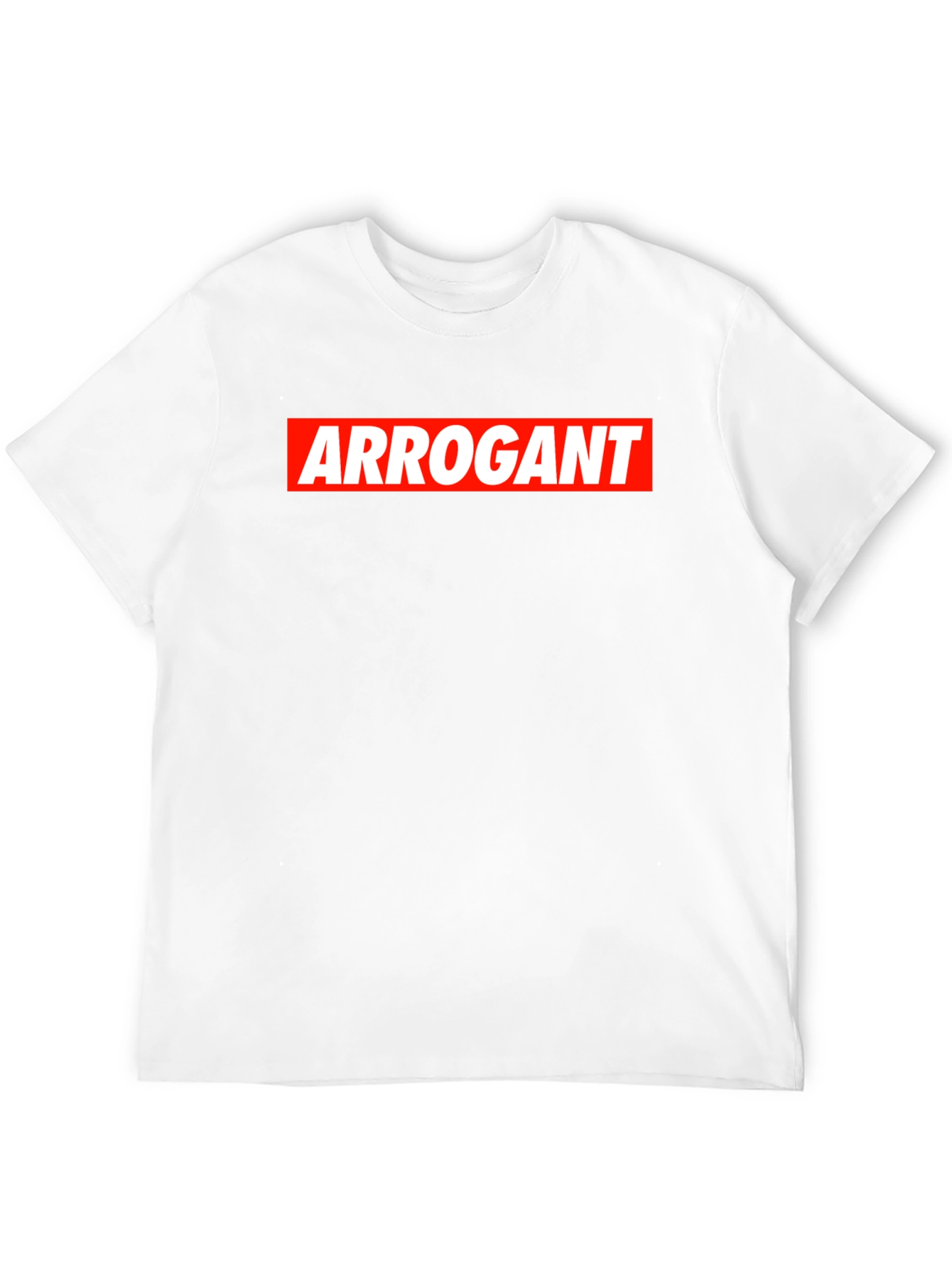 Arrogant Bold Graphic Tee - Mens Black Cotton T-Shirt