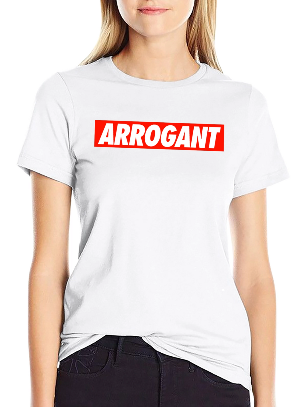 Arrogant Bold Graphic Tee - Mens Black Cotton T-Shirt