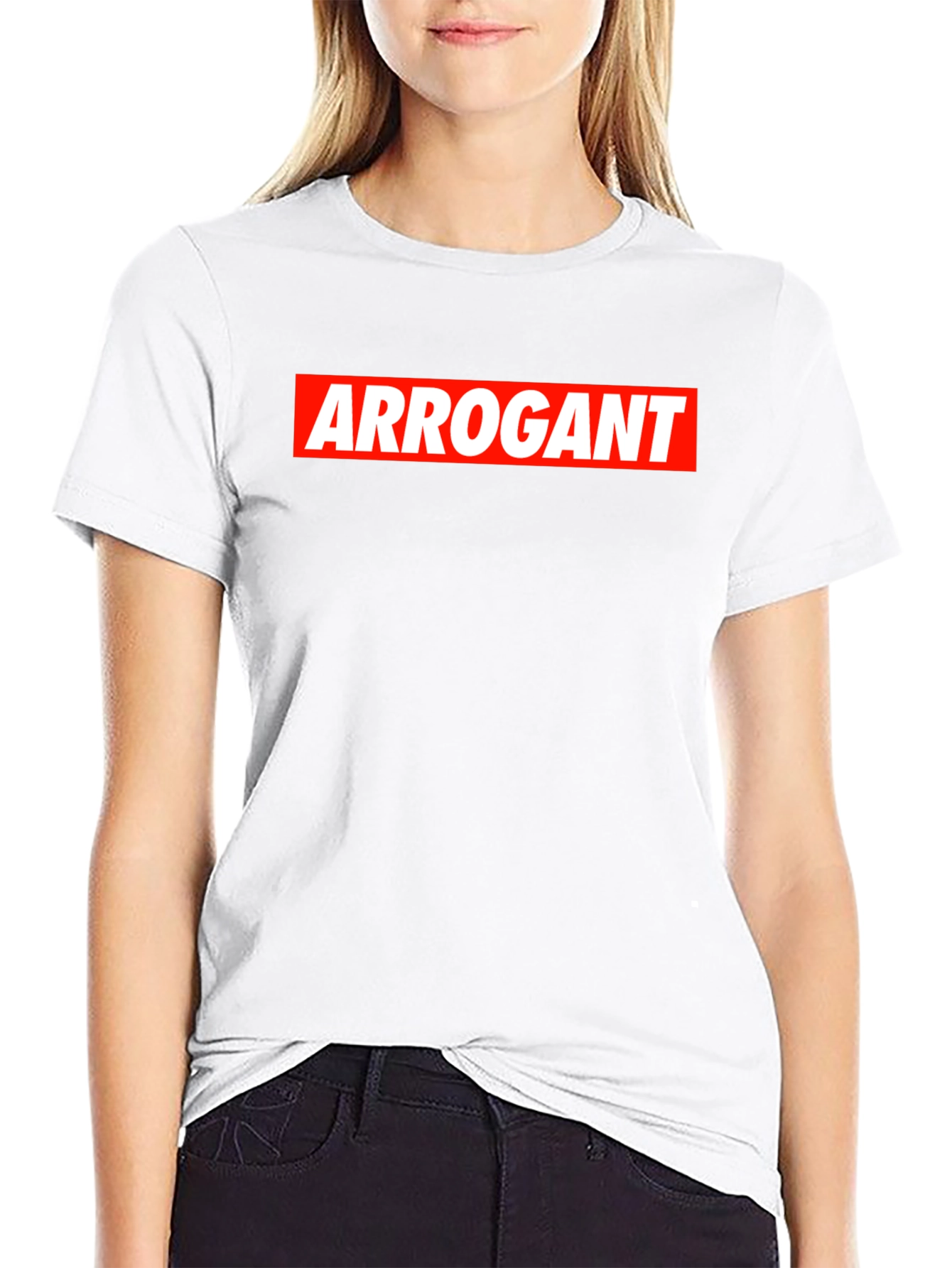 Arrogant Bold Graphic Tee - Mens Black Cotton T-Shirt