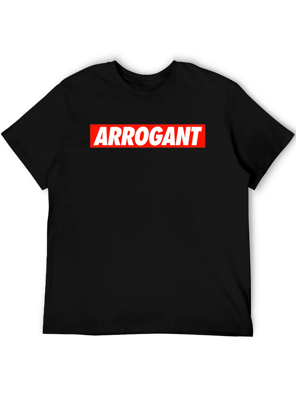 Arrogant Bold Graphic Tee - Mens Black Cotton T-Shirt