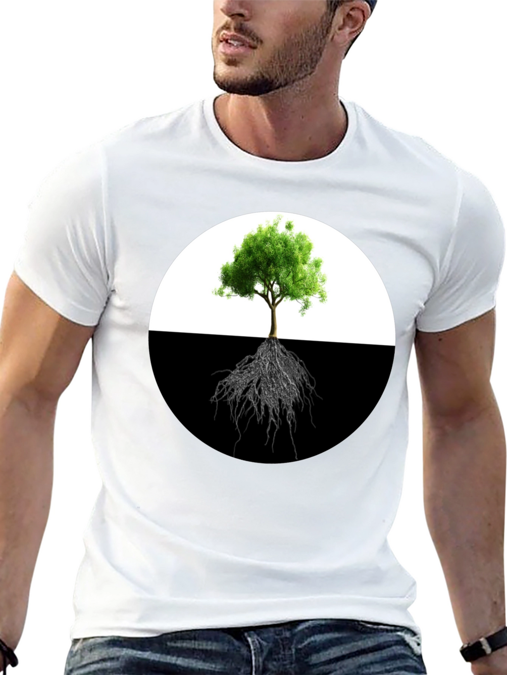 Yin Yang Tree T-Shirt - Balance & Nature