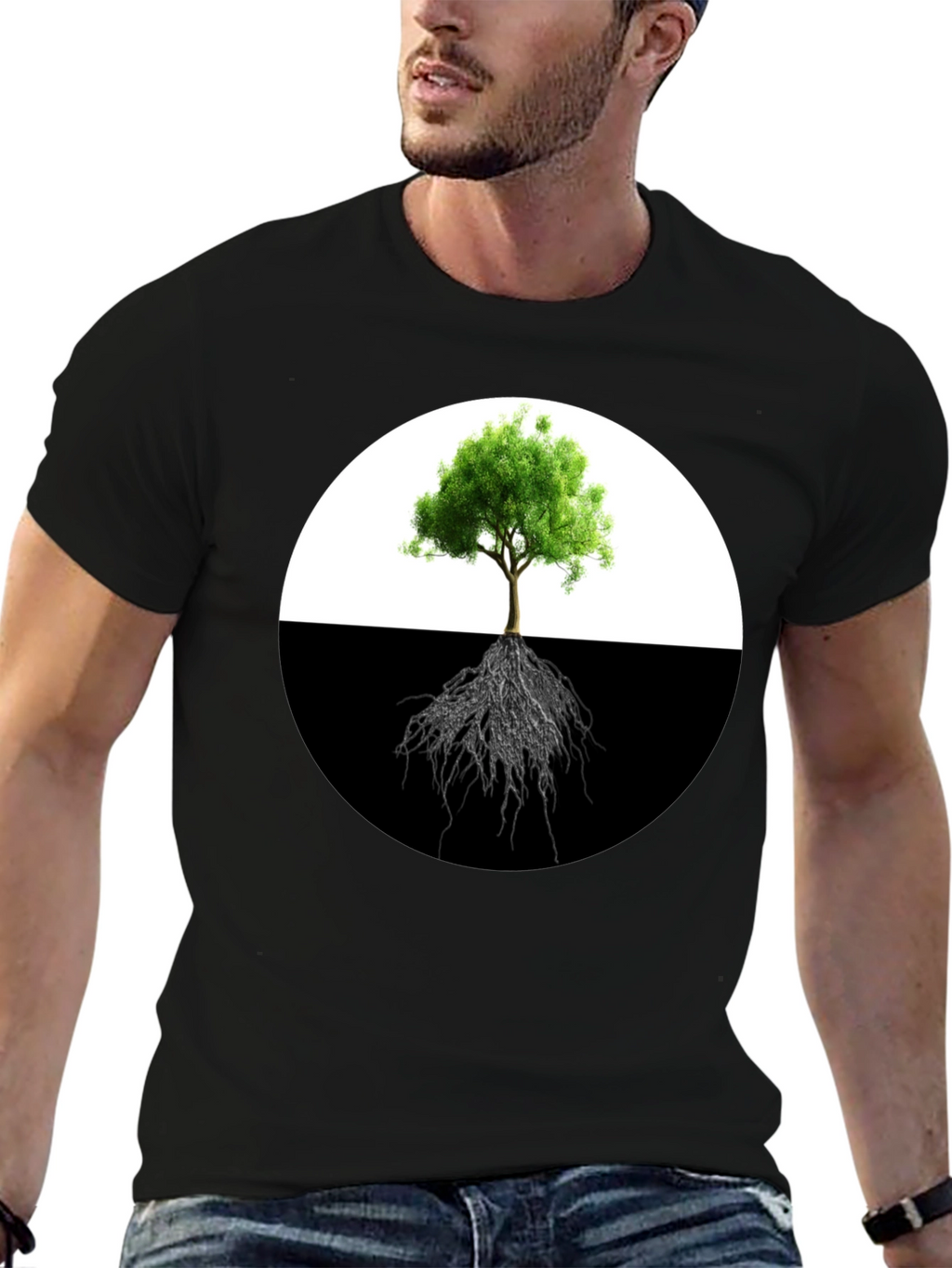 Yin Yang Tree T-Shirt - Balance & Nature