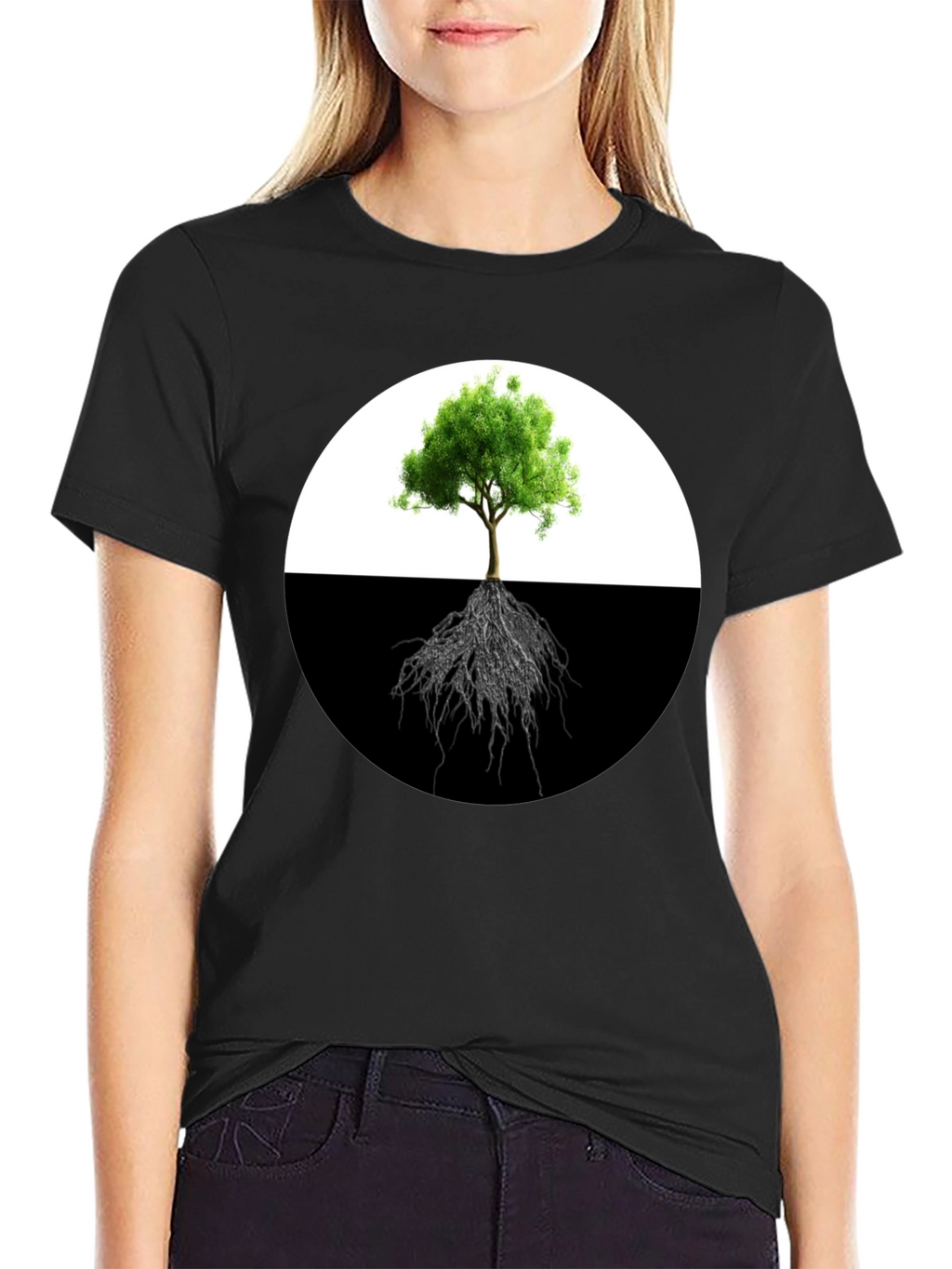 Yin Yang Tree T-Shirt - Balance & Nature