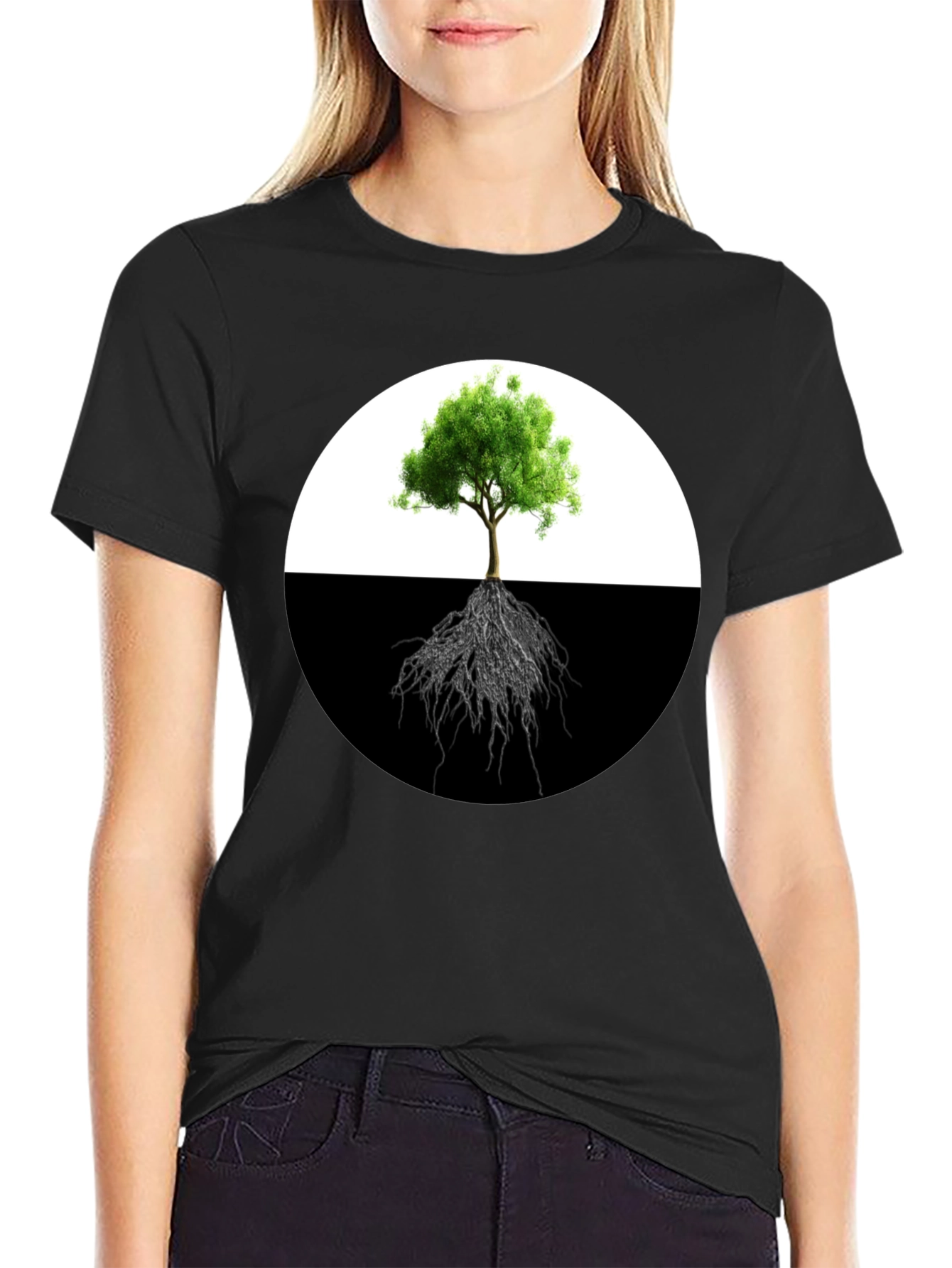 Yin Yang Tree T-Shirt - Balance & Nature