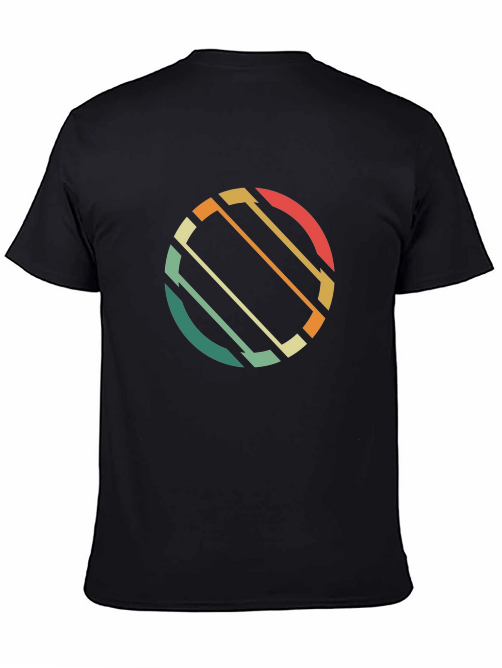 Retro Circle Graphic T-Shirt - Black