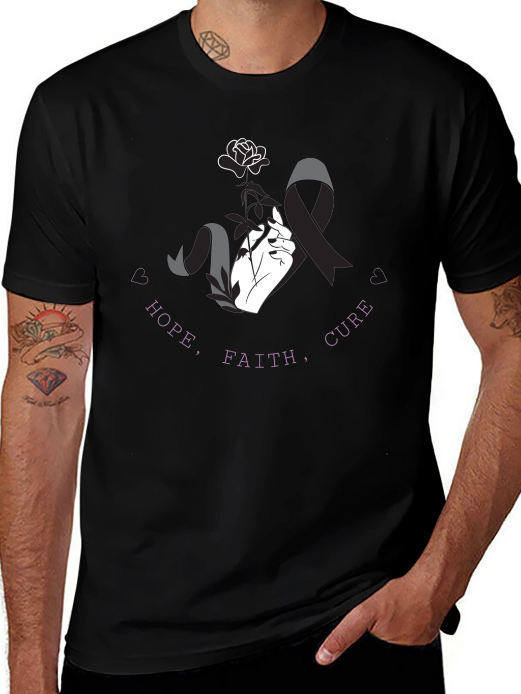 Hope Faith Cure T-Shirt - Awareness Tee