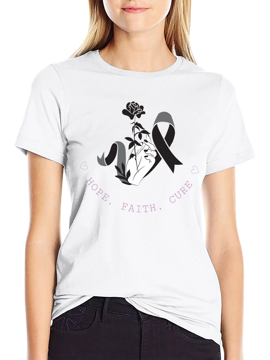 Hope Faith Cure T-Shirt - Awareness Tee