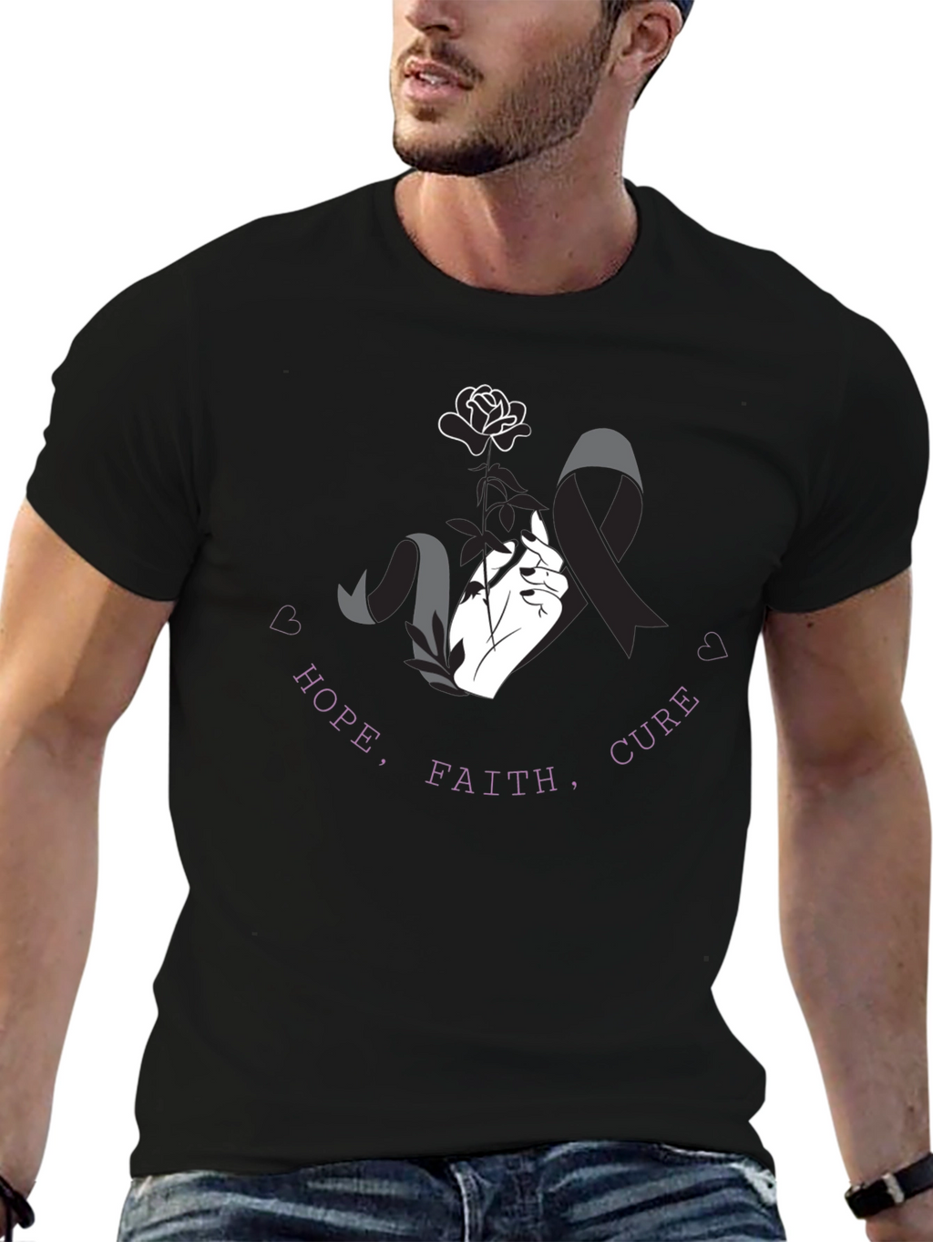 Hope Faith Cure T-Shirt - Awareness Tee