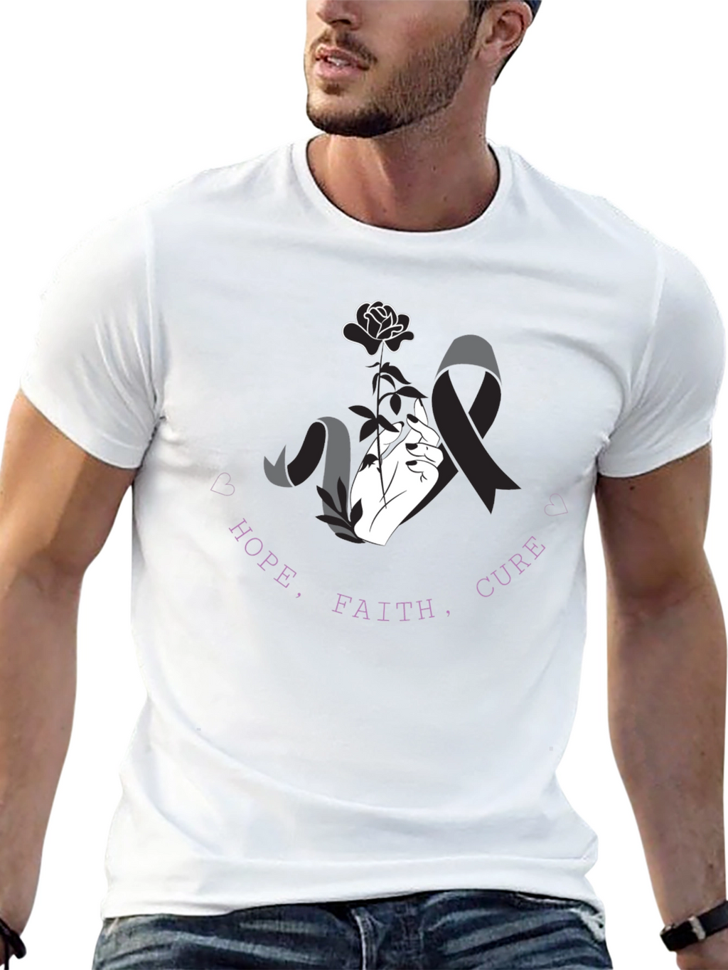 Hope Faith Cure T-Shirt - Awareness Tee