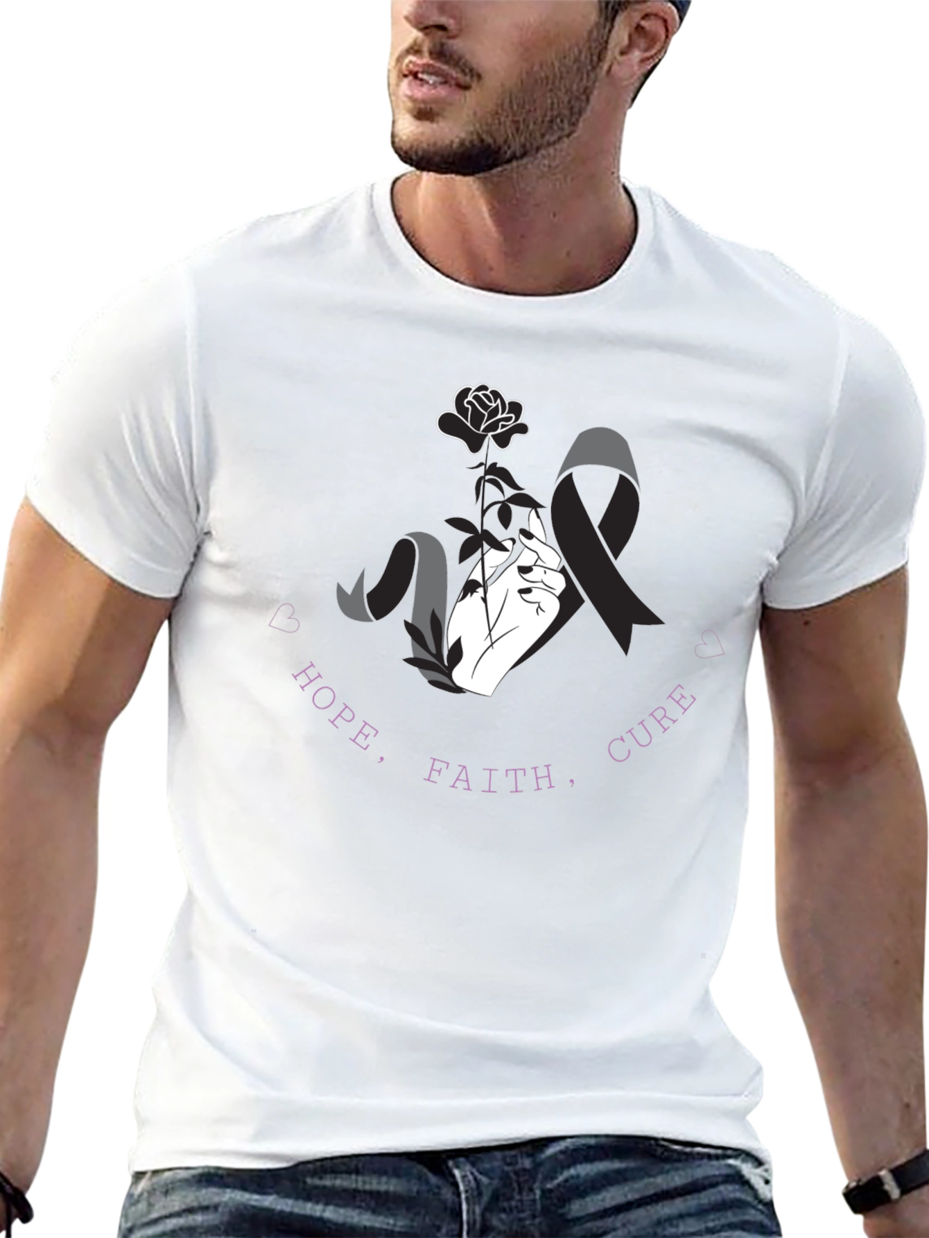 Hope Faith Cure T-Shirt - Awareness Tee
