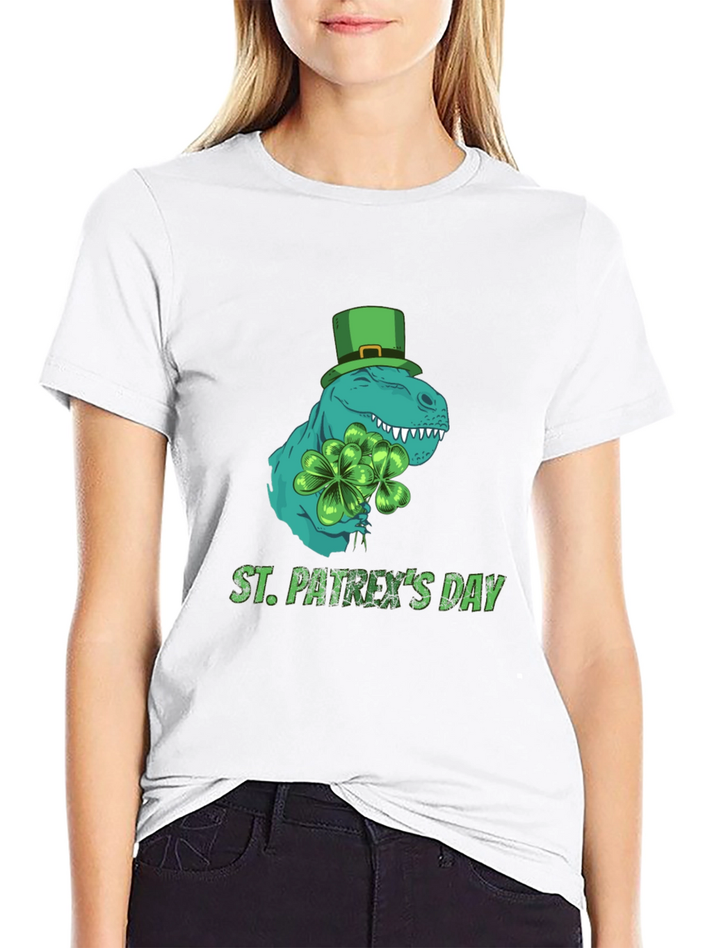 St. Patrexs Day T-Rex Tee