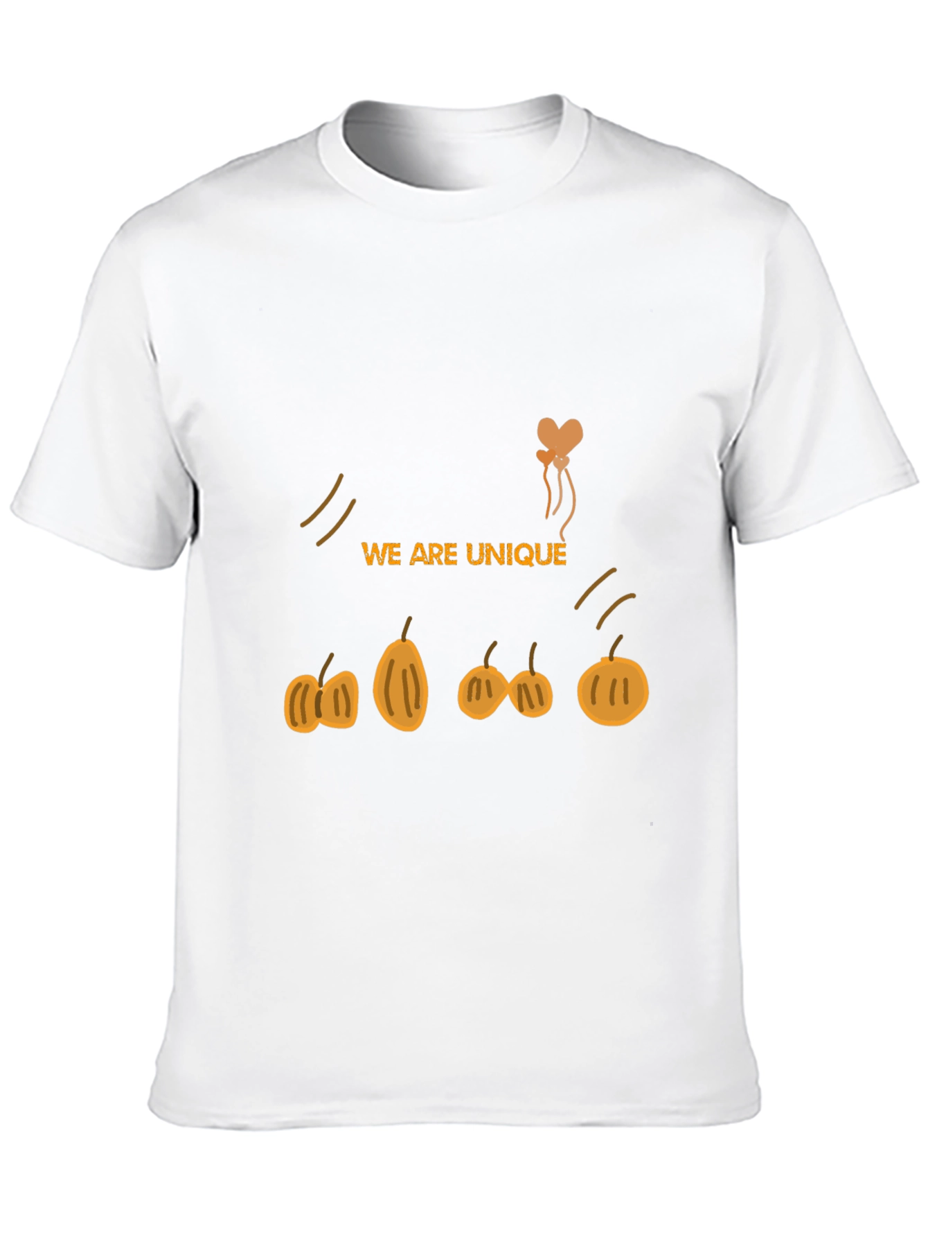 Unique Pumpkin Design Black T-Shirt