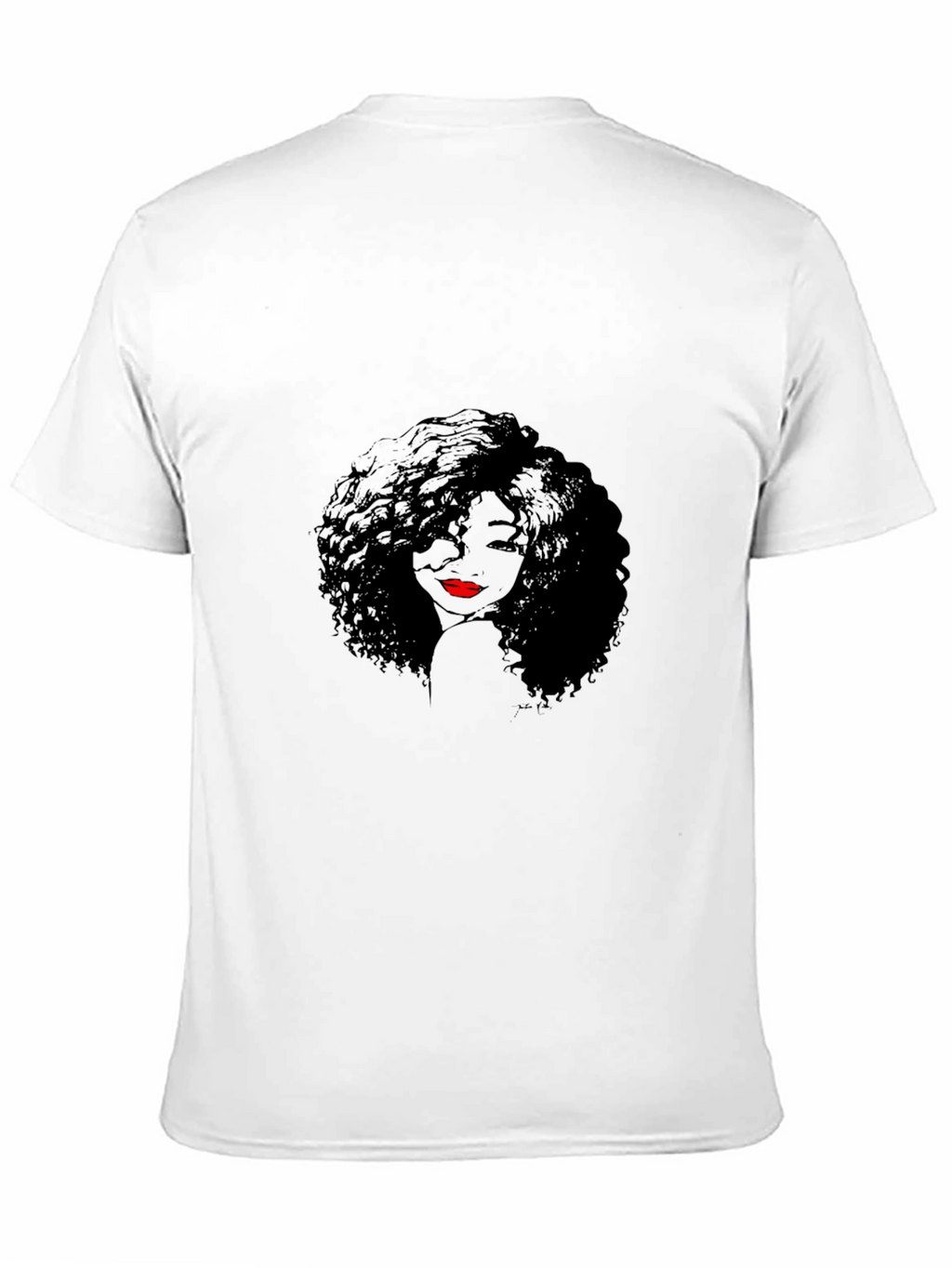 Afro Woman Graphic Black T-Shirt