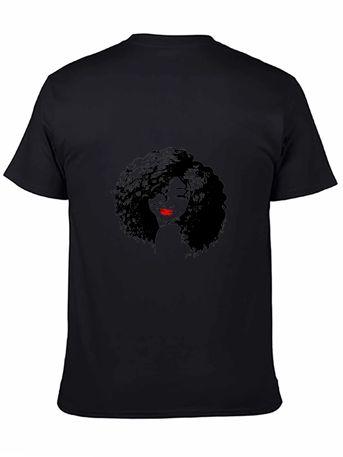 Afro Woman Graphic Black T-Shirt