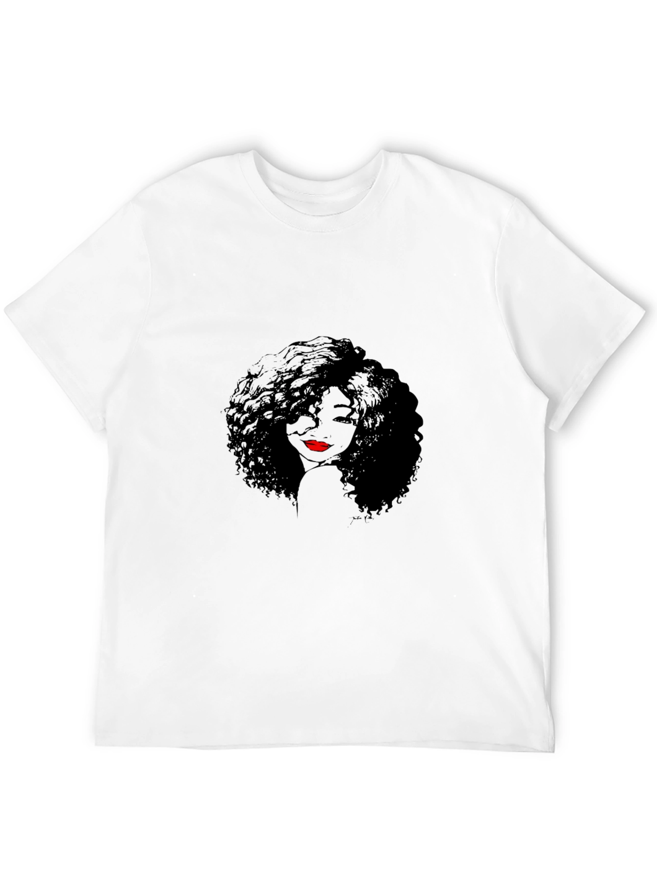 Afro Woman Graphic Black T-Shirt