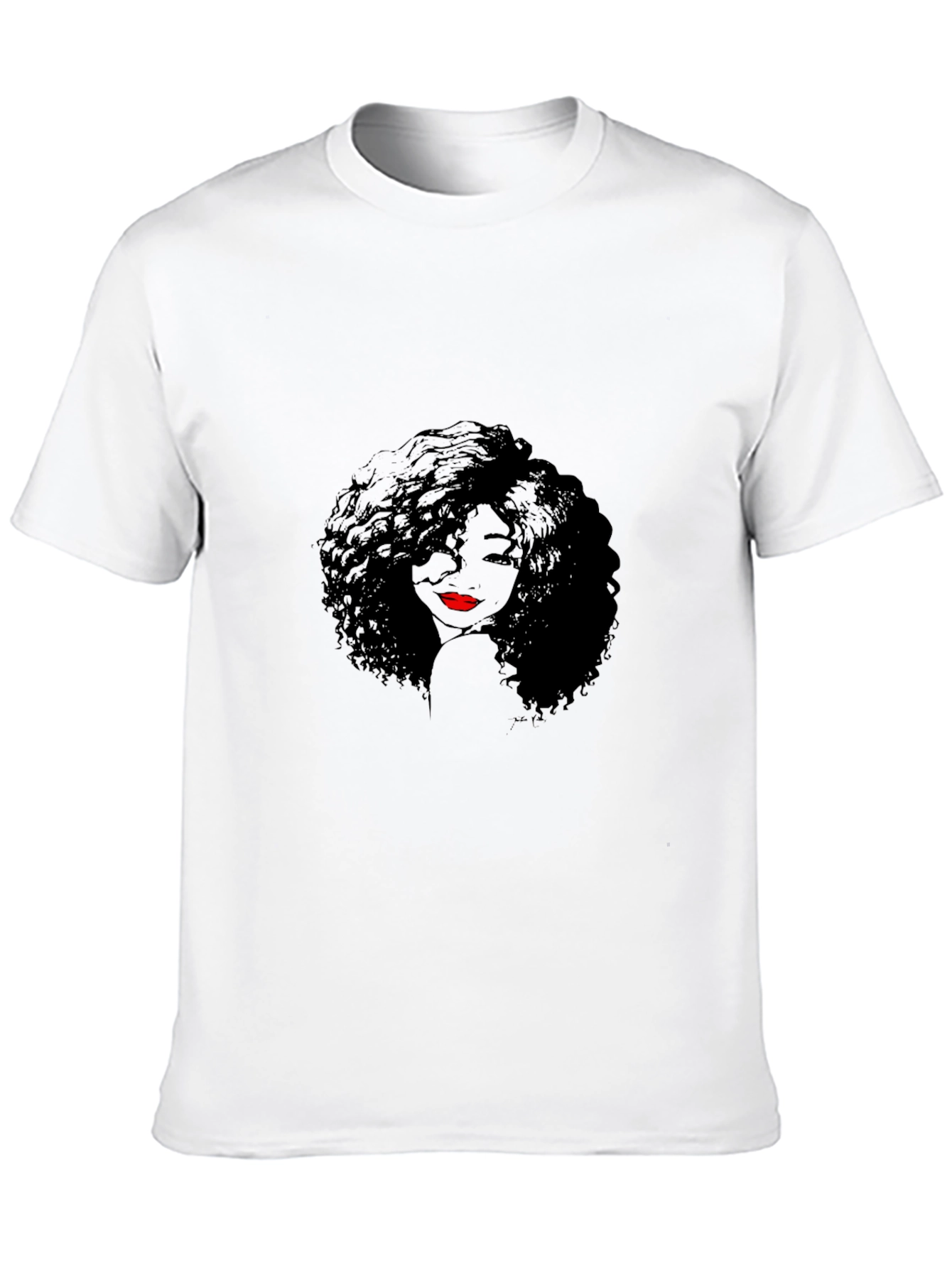 Afro Woman Graphic Black T-Shirt