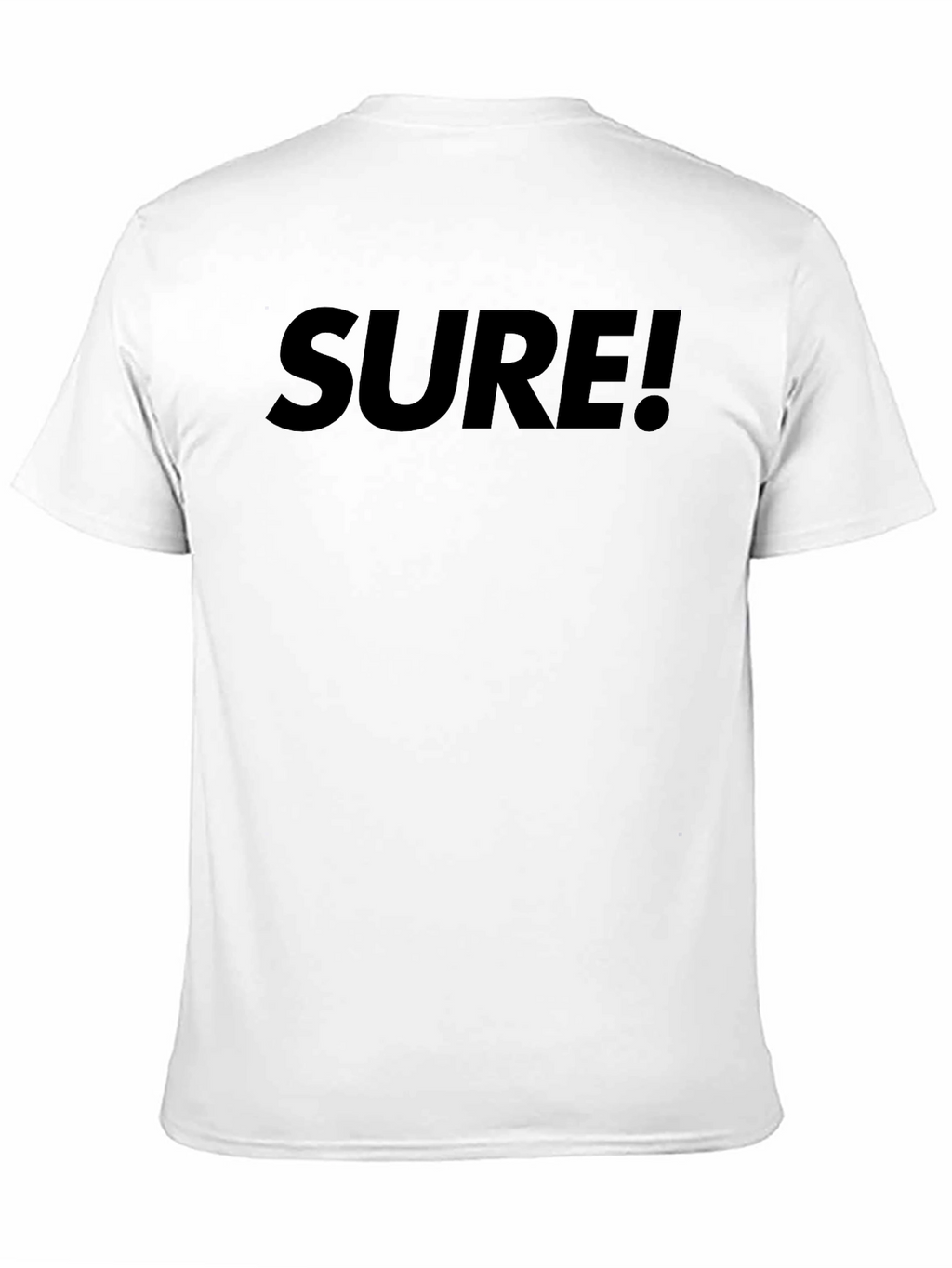 Sure! Black Graphic Tee - Casual Comfort