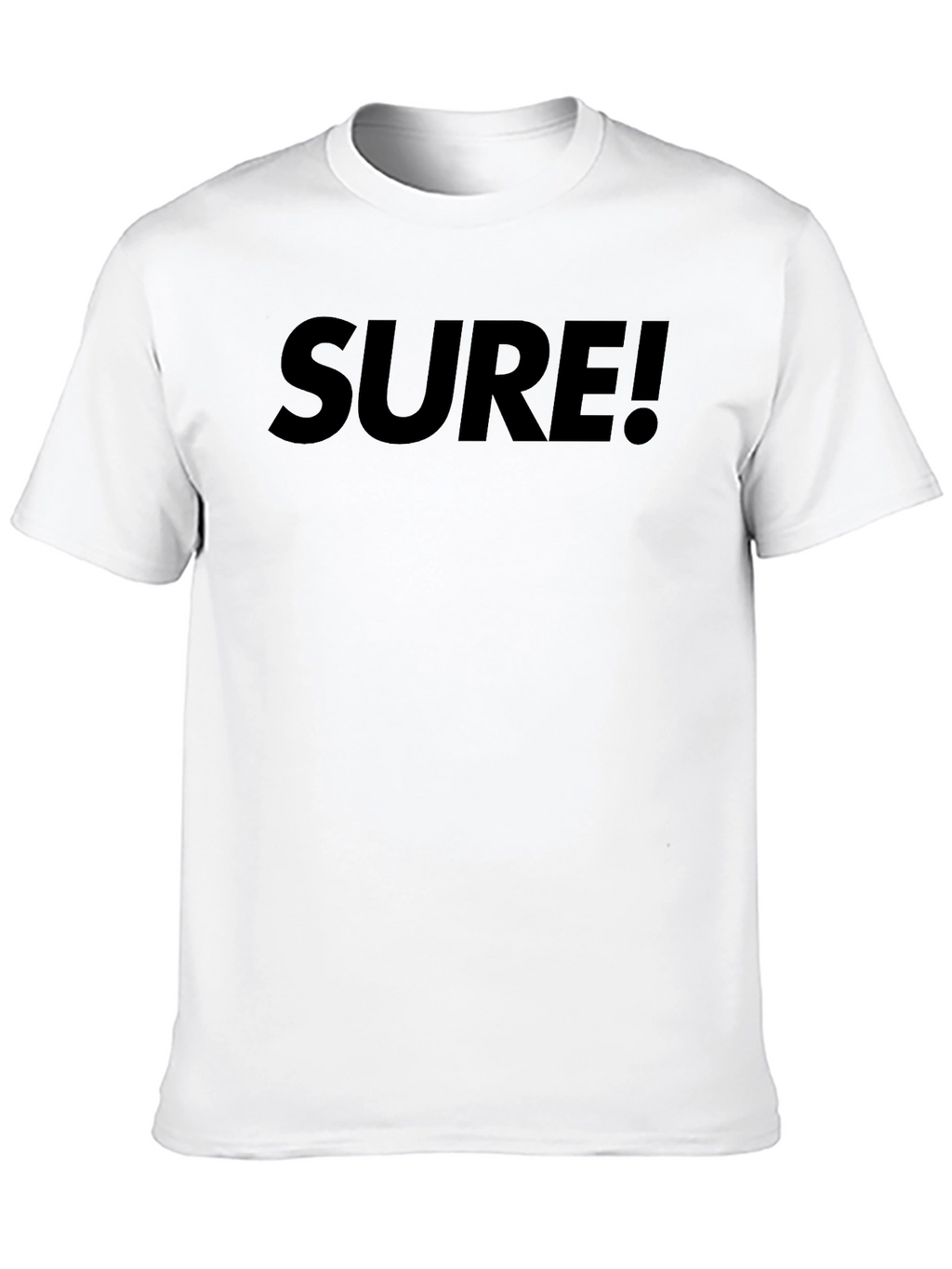 Sure! Black Graphic Tee - Casual Comfort
