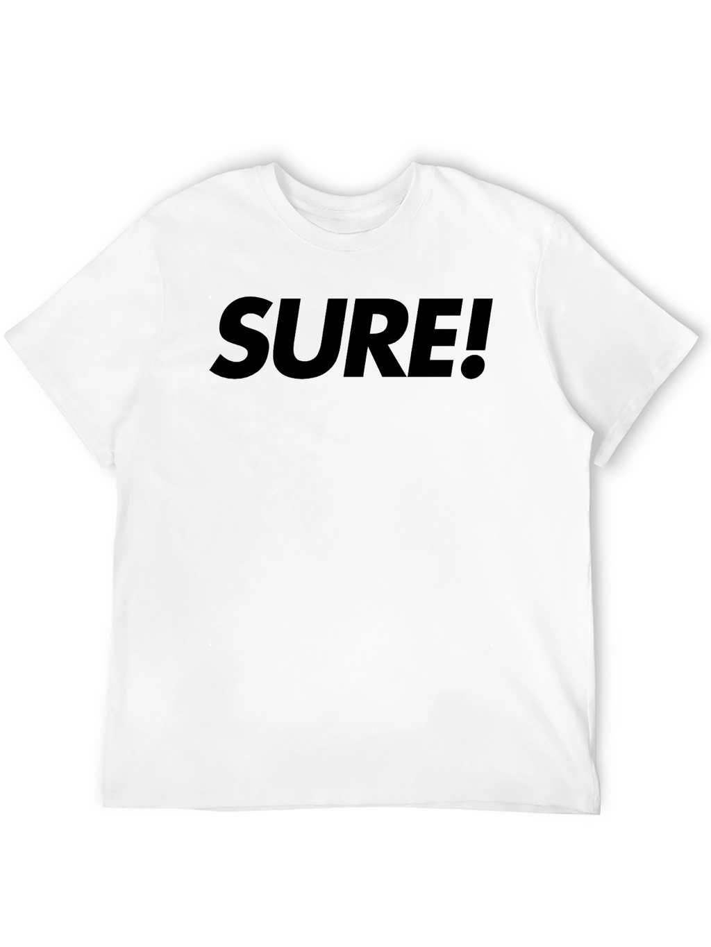Sure! Black Graphic Tee - Casual Comfort