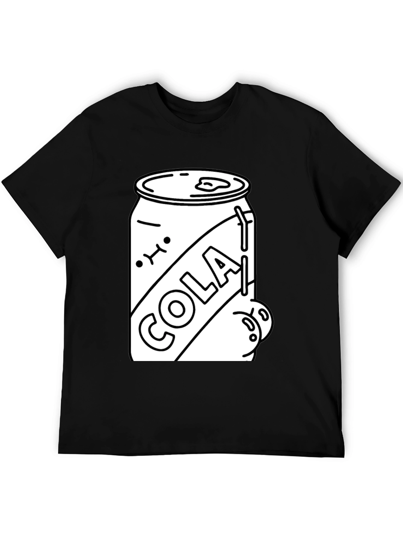 Cola Can Graphic Tee - Black Cotton Blend