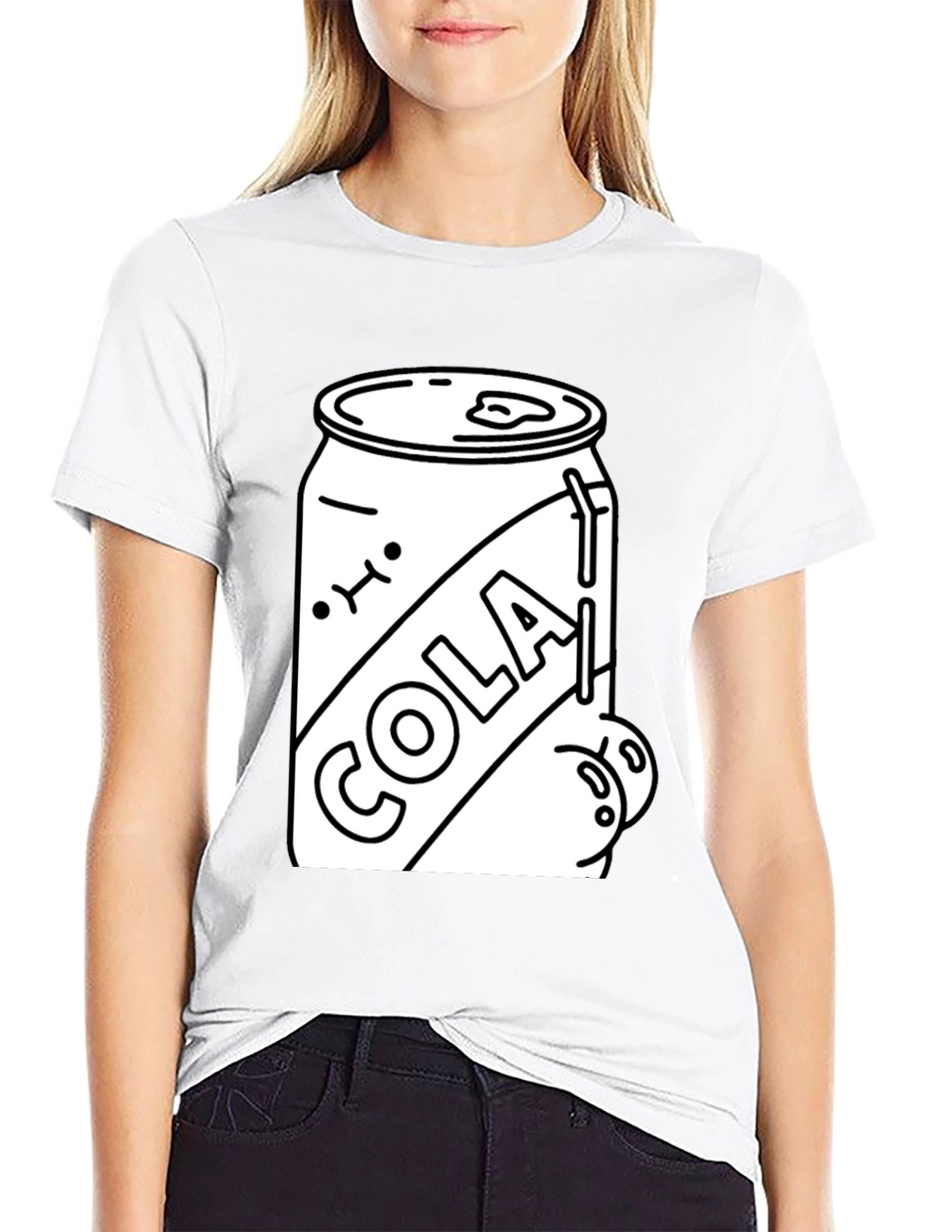 Cola Can Graphic Tee - Black Cotton Blend