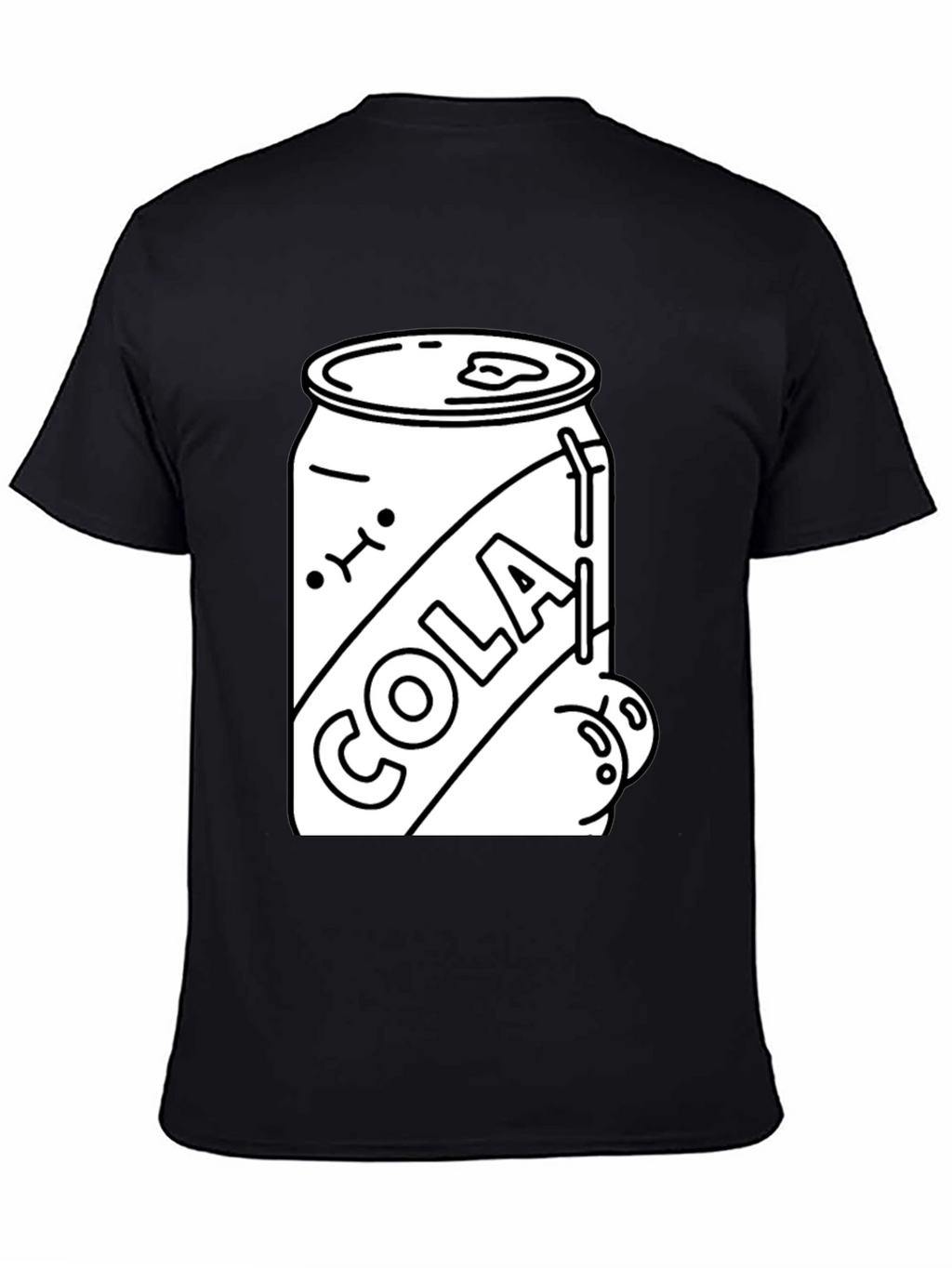 Cola Can Graphic Tee - Black Cotton Blend