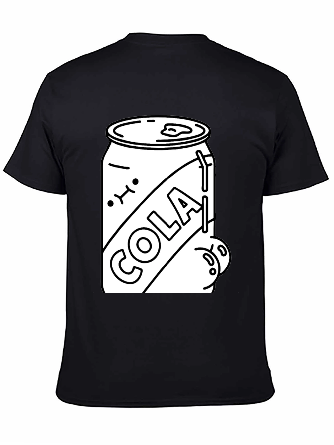 Cola Can Graphic Tee - Black Cotton Blend
