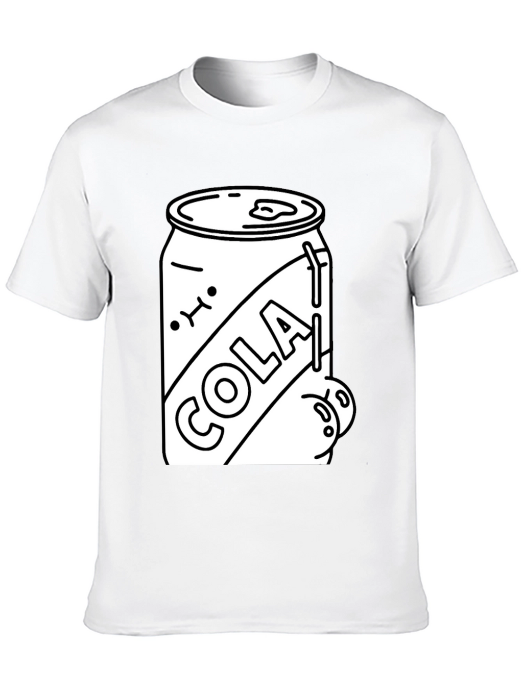 Cola Can Graphic Tee - Black Cotton Blend